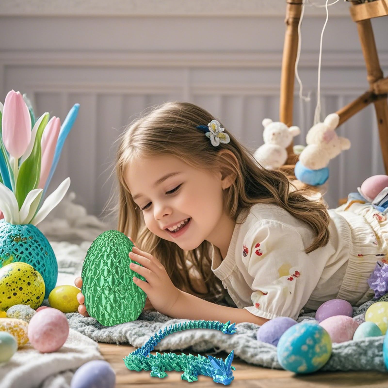 Überraschungseier - Drachenei mit Drachen im Inneren, Geschenke für Kinder und Erwachsene, 3D-gedrucktes Fidget-Spielzeug, perfekt für Weihnachten, Ostern, Geburtstage, Dekoration, Stressabbau