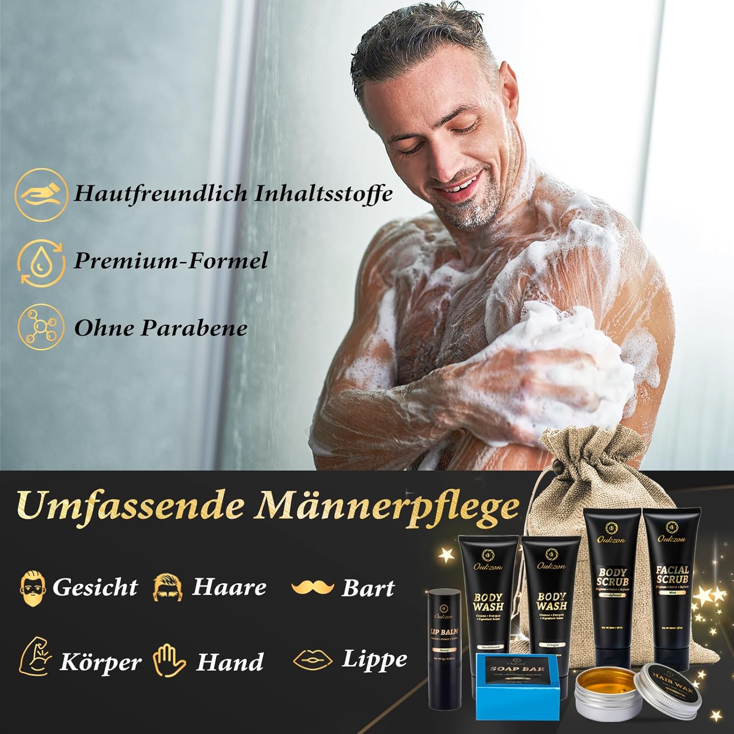 Adventskalender für Männer, Geschenkset für Männer, Bartpflegeset, Adventskalender