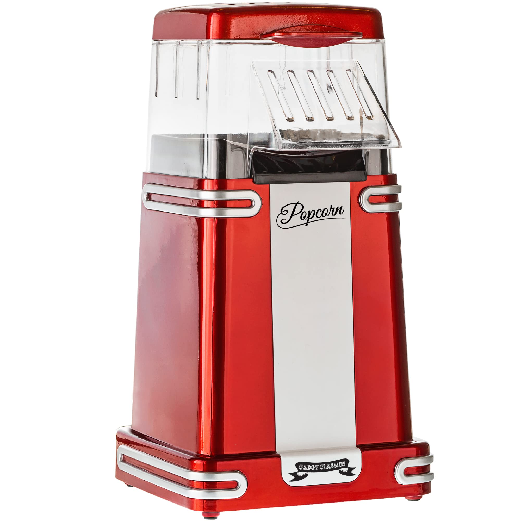 Popcorn Machine Large - Retro Popcorn Maker 5 L - Popcorn Maker with Non-Stick Coating and Removable Heating Surface - Popcorn Machine Red - Popcorn Machine 800 W - Popcorn Machine