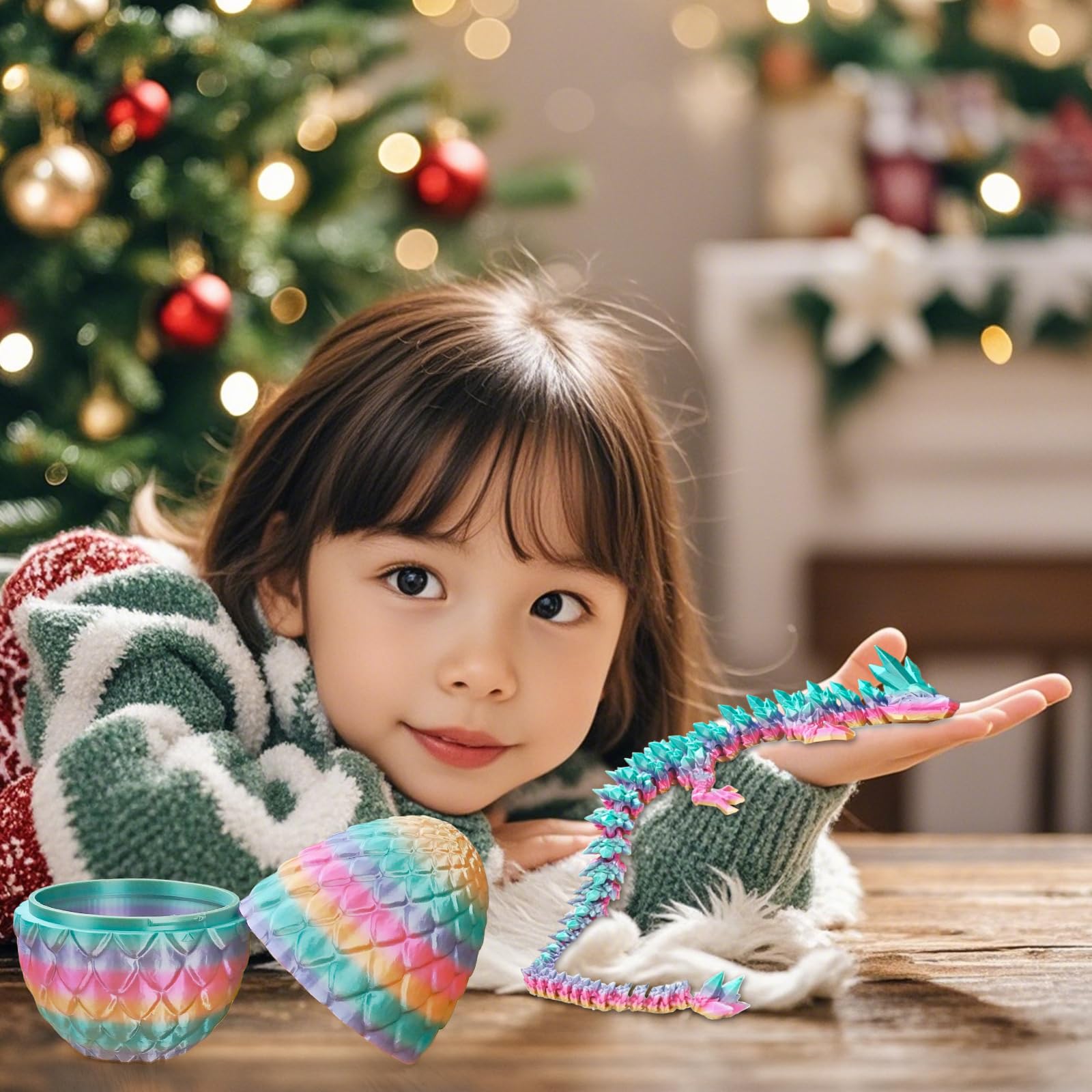 Überraschungseier - Drachenei mit Drachen im Inneren, Geschenke für Kinder und Erwachsene, 3D-gedrucktes Fidget-Spielzeug, perfekt für Weihnachten, Ostern, Geburtstage, Dekoration, Stressabbau