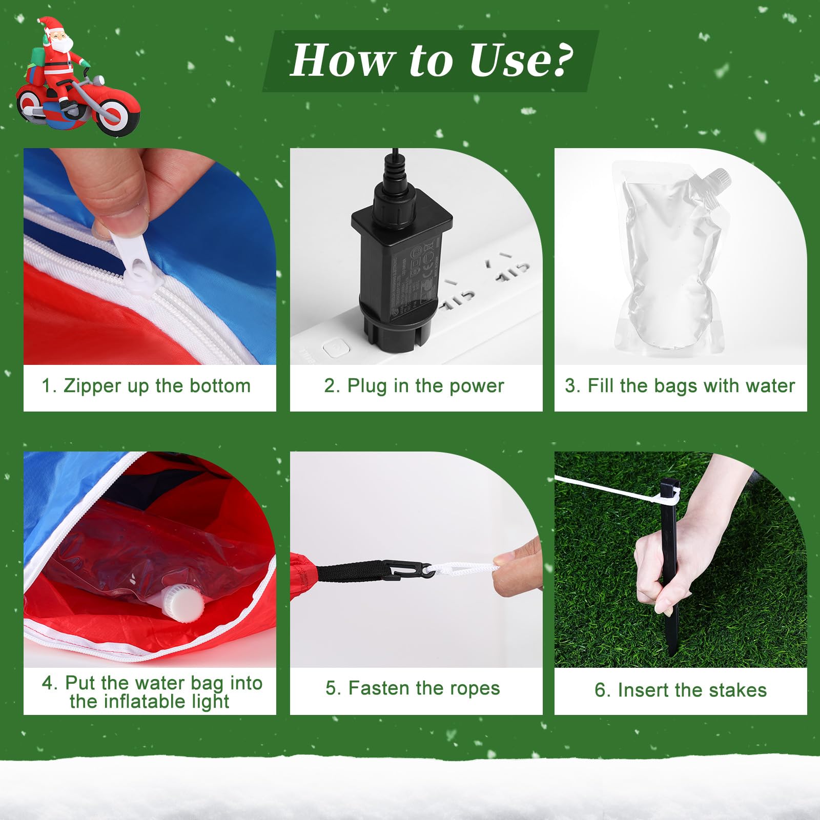 Aufblasbare Weihnachtsdeko, Riesiger Weihnachtsbaum Bogen mit 8 LED Leuchten, Wasserfest Beleuchtet Aufblasbar Weihnachtsdeko Aussen für Hof Garten Feiertag Weihnachtsdekoration