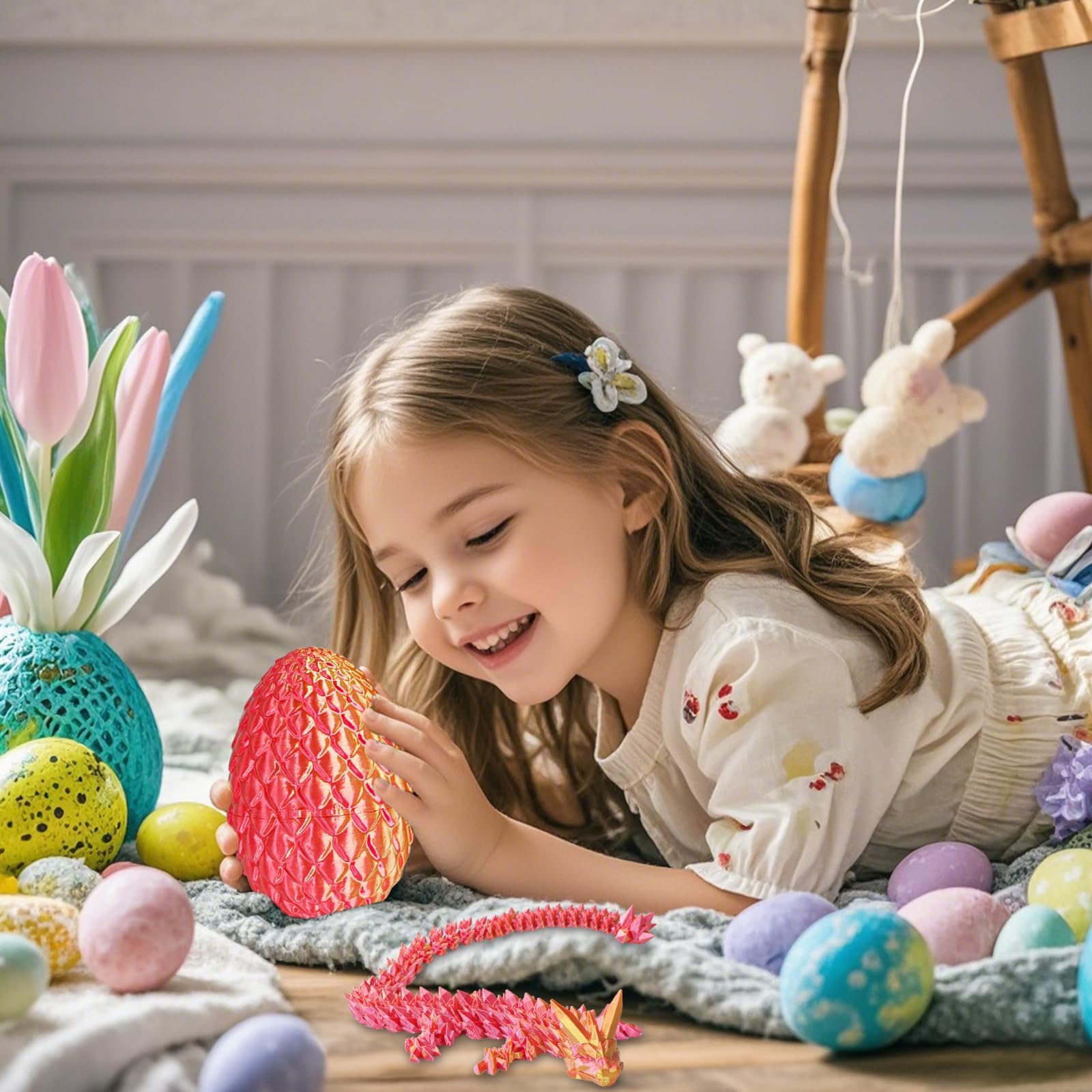 Überraschungseier - Drachenei mit Drachen im Inneren, Geschenke für Kinder und Erwachsene, 3D-gedrucktes Fidget-Spielzeug, perfekt für Weihnachten, Ostern, Geburtstage, Dekoration, Stressabbau