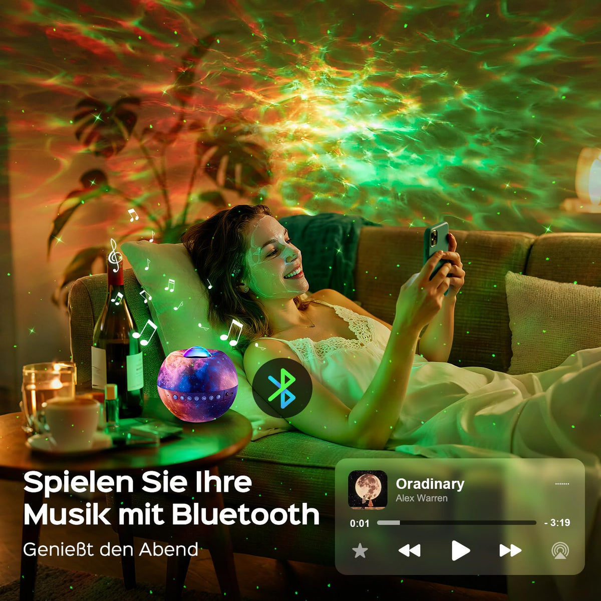 Sternenhimmel Projektor Galaxy Projector Geschenke Nachttischlampe