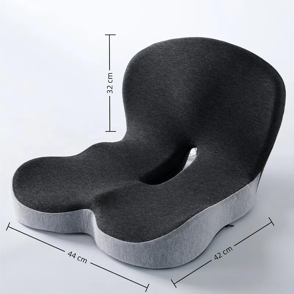 Ergonomisches Sitzkissen mit Rückenlehne, Sitzpolster für Bürostuhl & Auto, Sitzkissen mit Seitlicher Unterstützung für Entlastung von Rücken und Gesäßbereich