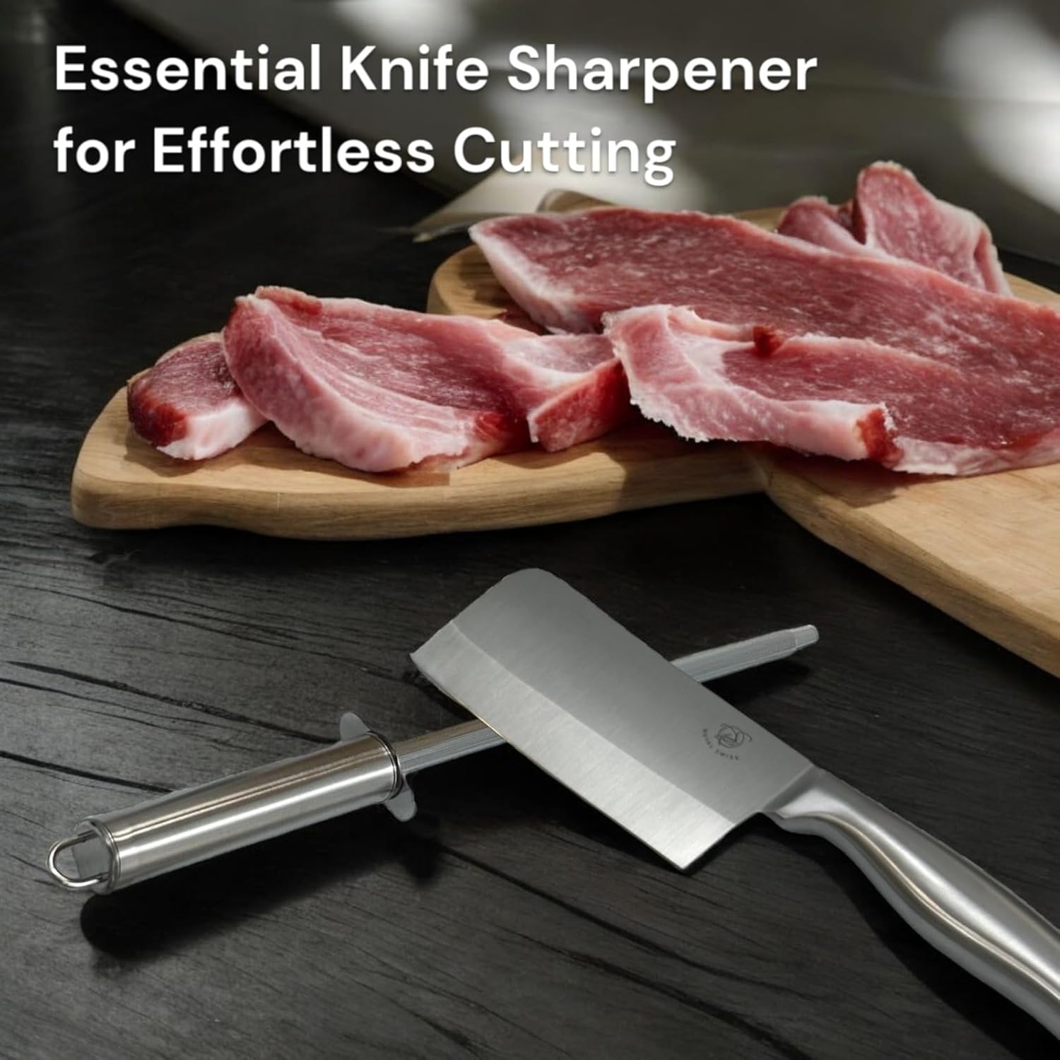 Professionelles Messer, Messerhalter Holz, 6-teiliges Set Küchenmesser-Set, Küchenmesser-Set, Edelstahl, Kochmesserhalter mit Punktmesser