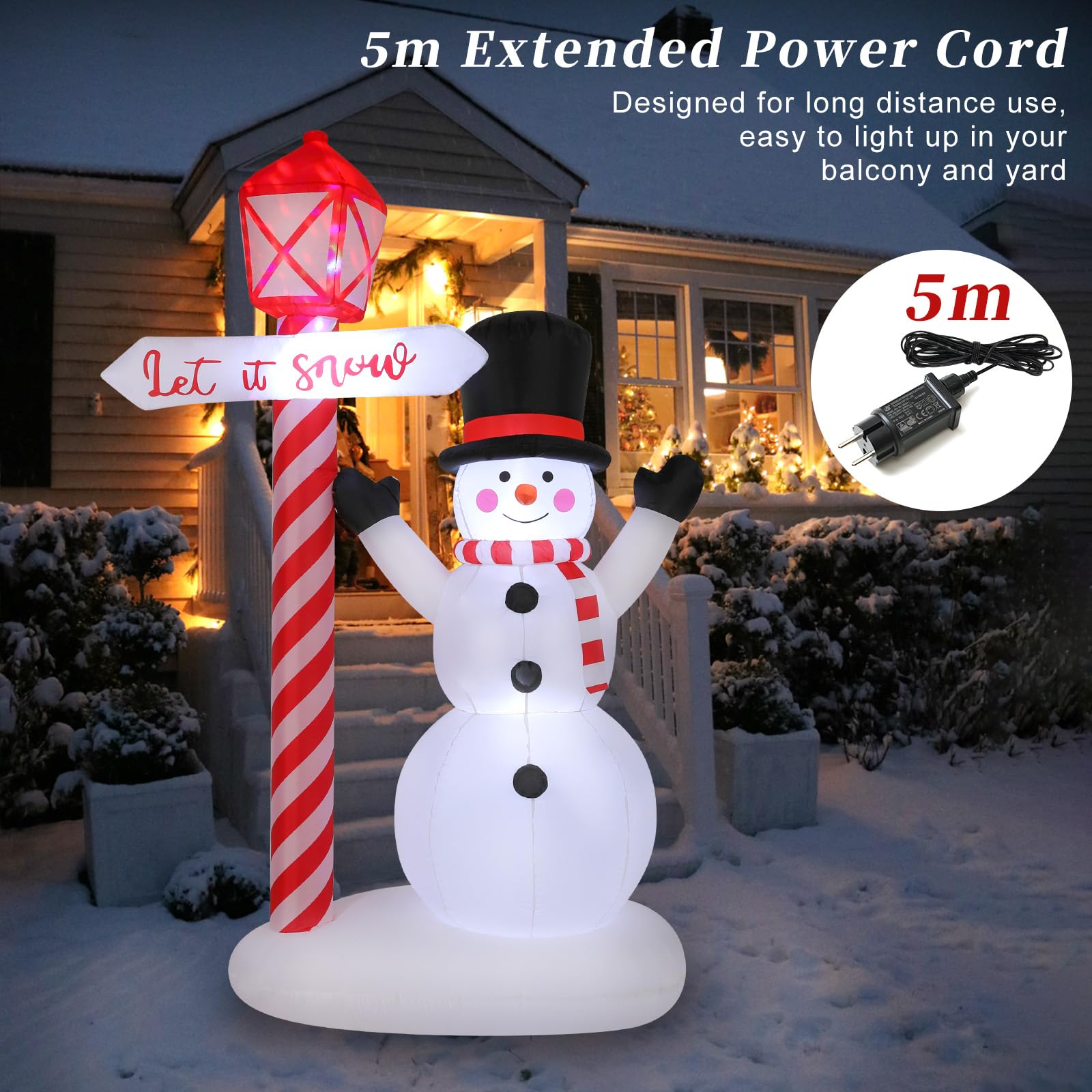 Aufblasbare Weihnachtsdeko, Riesiger Weihnachtsbaum Bogen mit 8 LED Leuchten, Wasserfest Beleuchtet Aufblasbar Weihnachtsdeko Aussen für Hof Garten Feiertag Weihnachtsdekoration