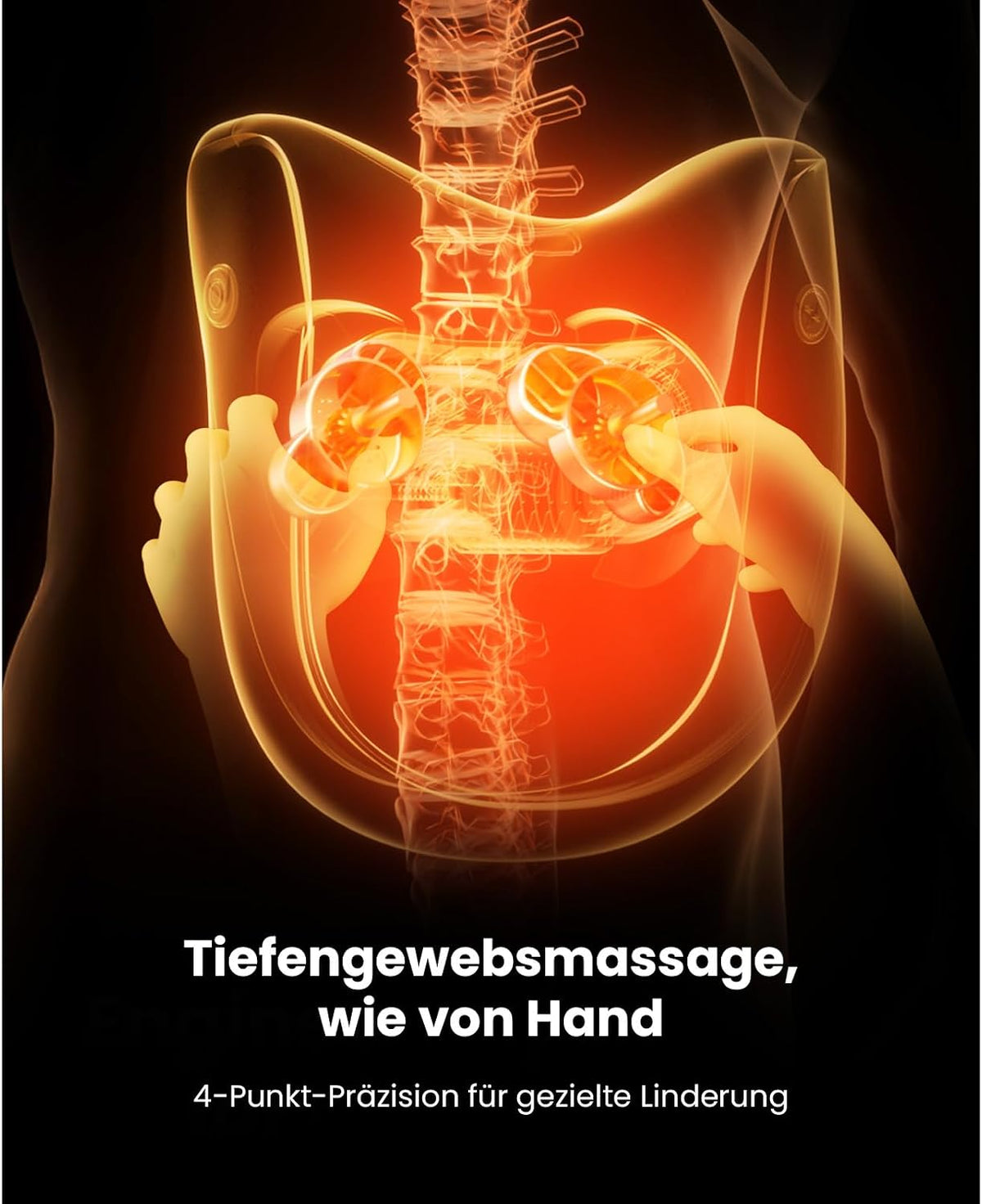 Rückenmassagegerät mit Wärmefunktion, Elektrisches Nackenmassagegerät mit Fernbedienung, Massagegerät für Nacken Schulter Lendenbereich, Entspannung für Zuhause Büro