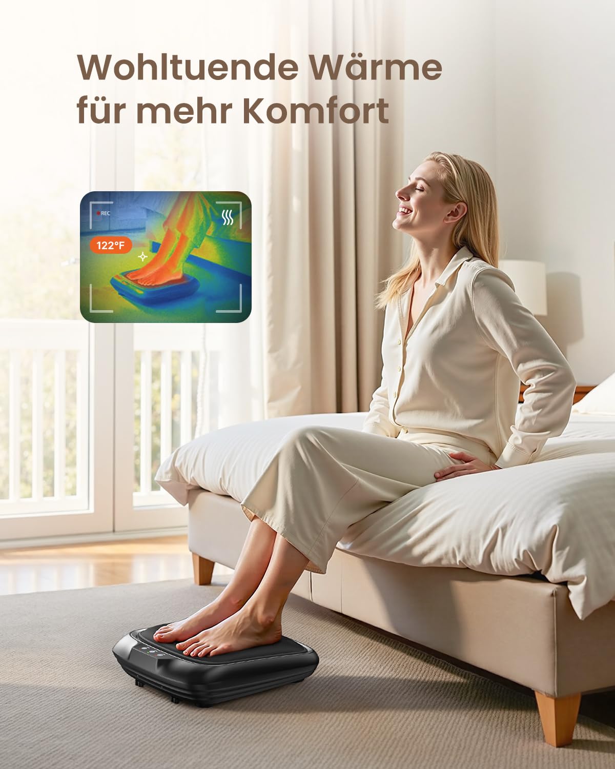 Massagegerät Schulter Nackenmassagegerät mit Wärme, Shiatsu Massagegerät mit 3D-Massage von tiefem Gewebe, Massage für Nacken, Rücken, Beine, Füße, Geschenke für Frauen, Geschenke für Männer