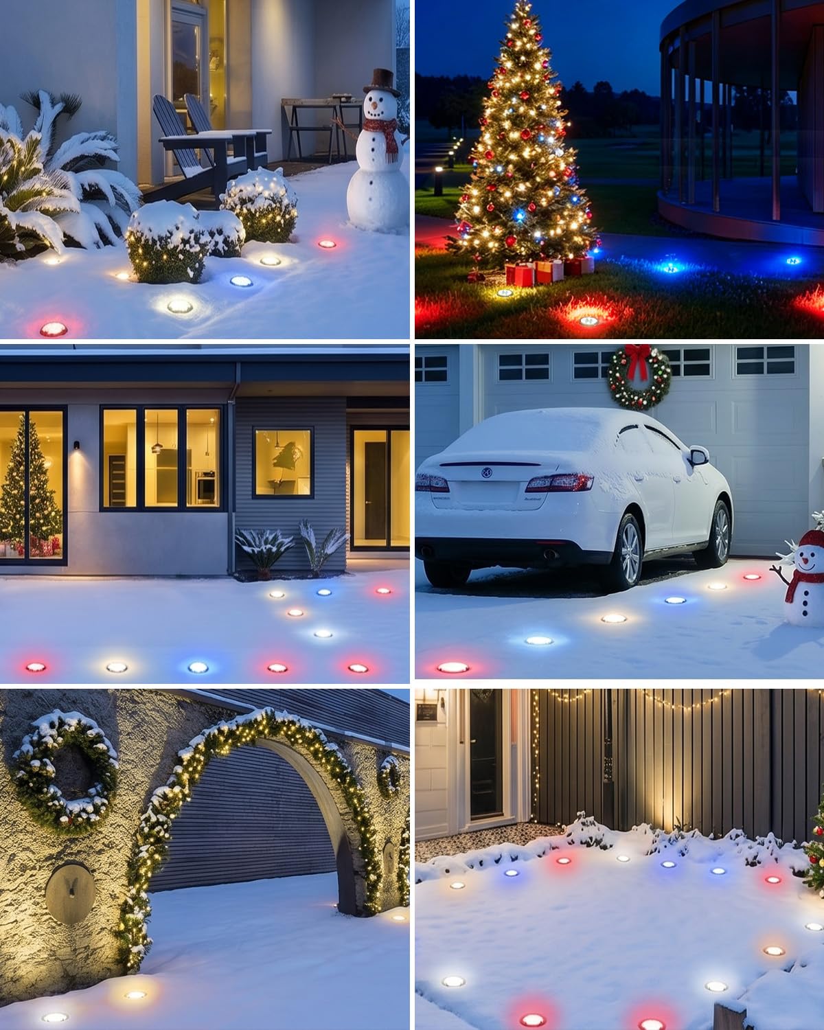 Solar Bodenleuchten Aussen, 8 LED Gartenbeleuchtung Solar Wasserdicht Boden Solarleuchten, Solarlampen für Außen Garten Rasen Auffahrt Gehweg