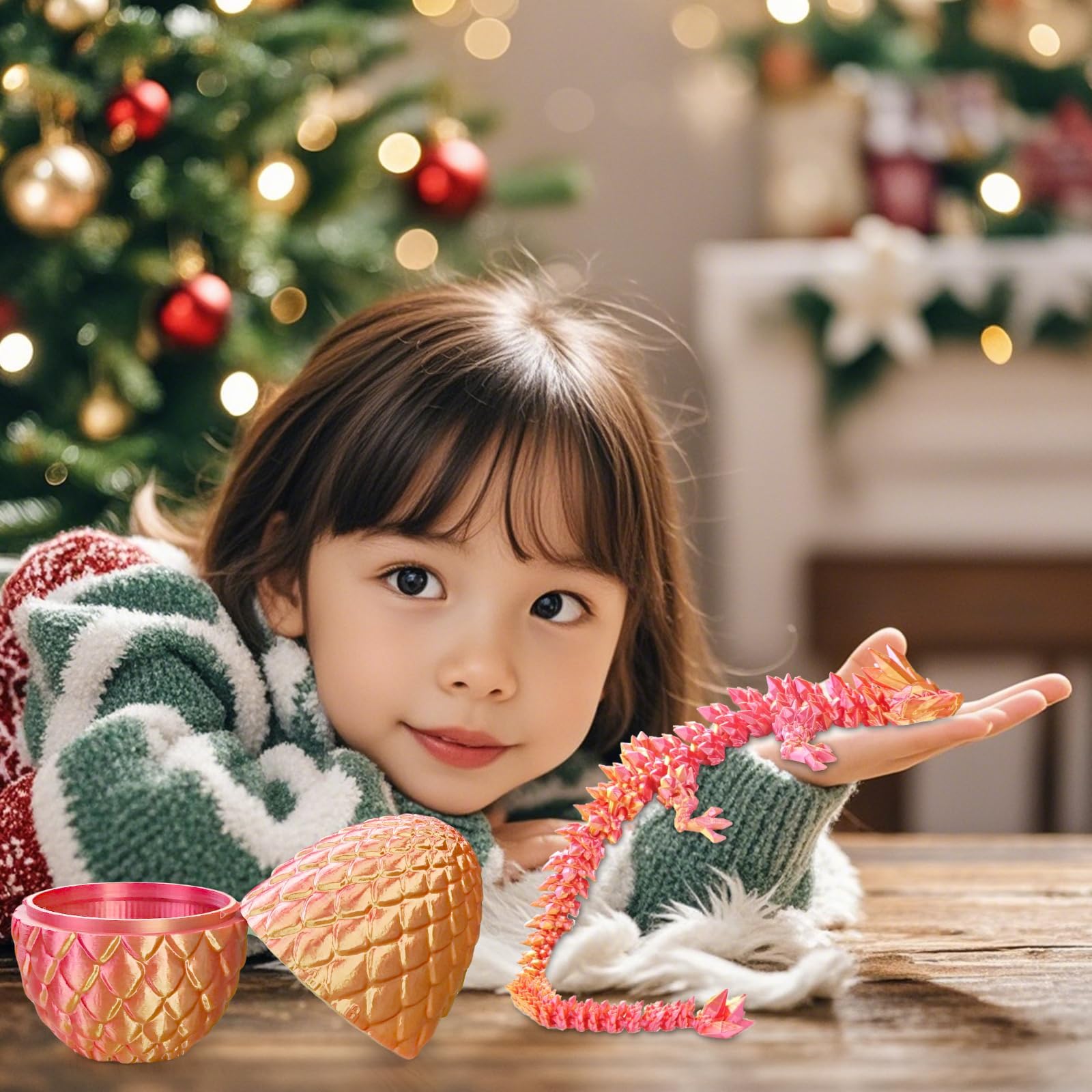 Überraschungseier - Drachenei mit Drachen im Inneren, Geschenke für Kinder und Erwachsene, 3D-gedrucktes Fidget-Spielzeug, perfekt für Weihnachten, Ostern, Geburtstage, Dekoration, Stressabbau