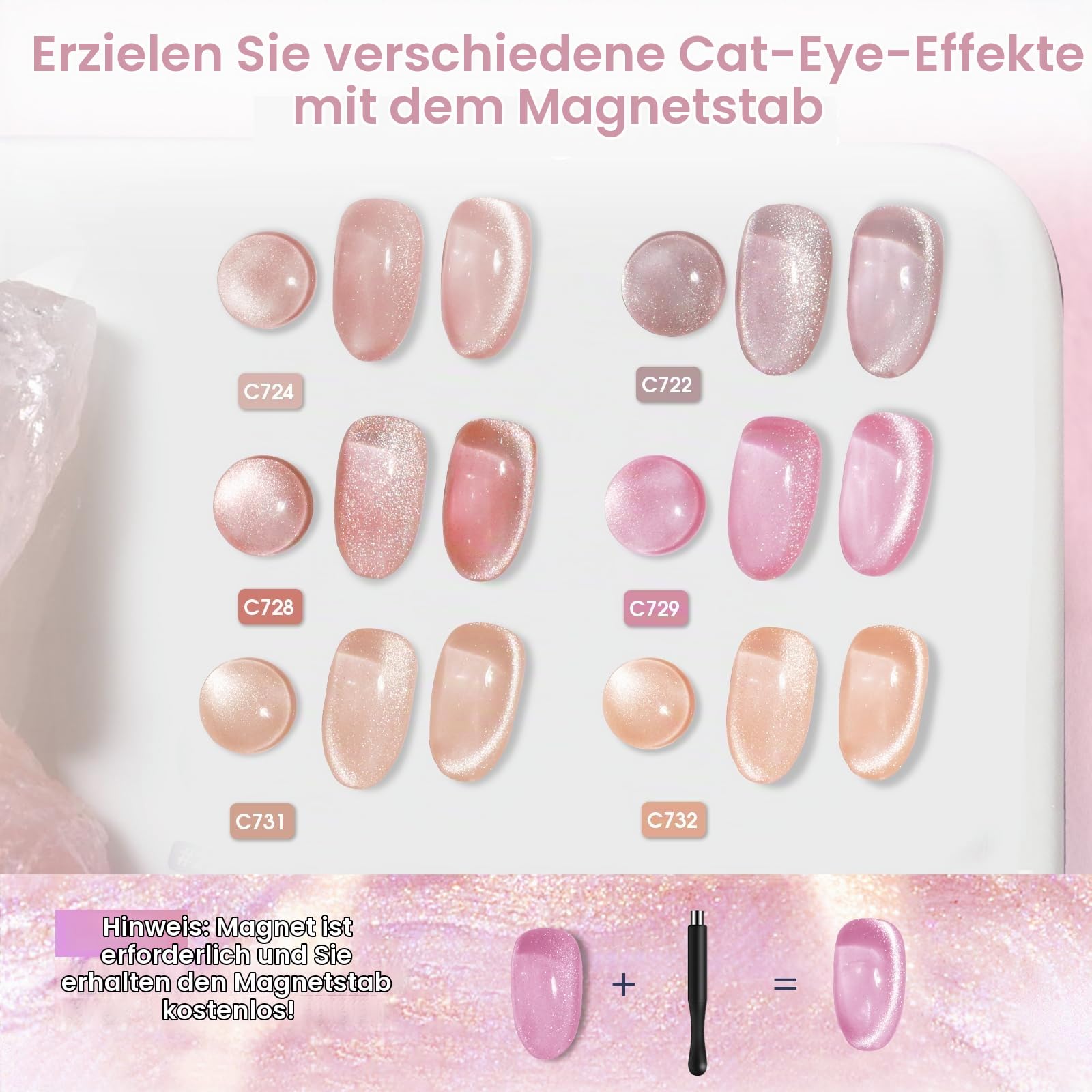 UV Nagellack Thermo 6 Farben UV Gellack Farbwechsel Gel Nagellack