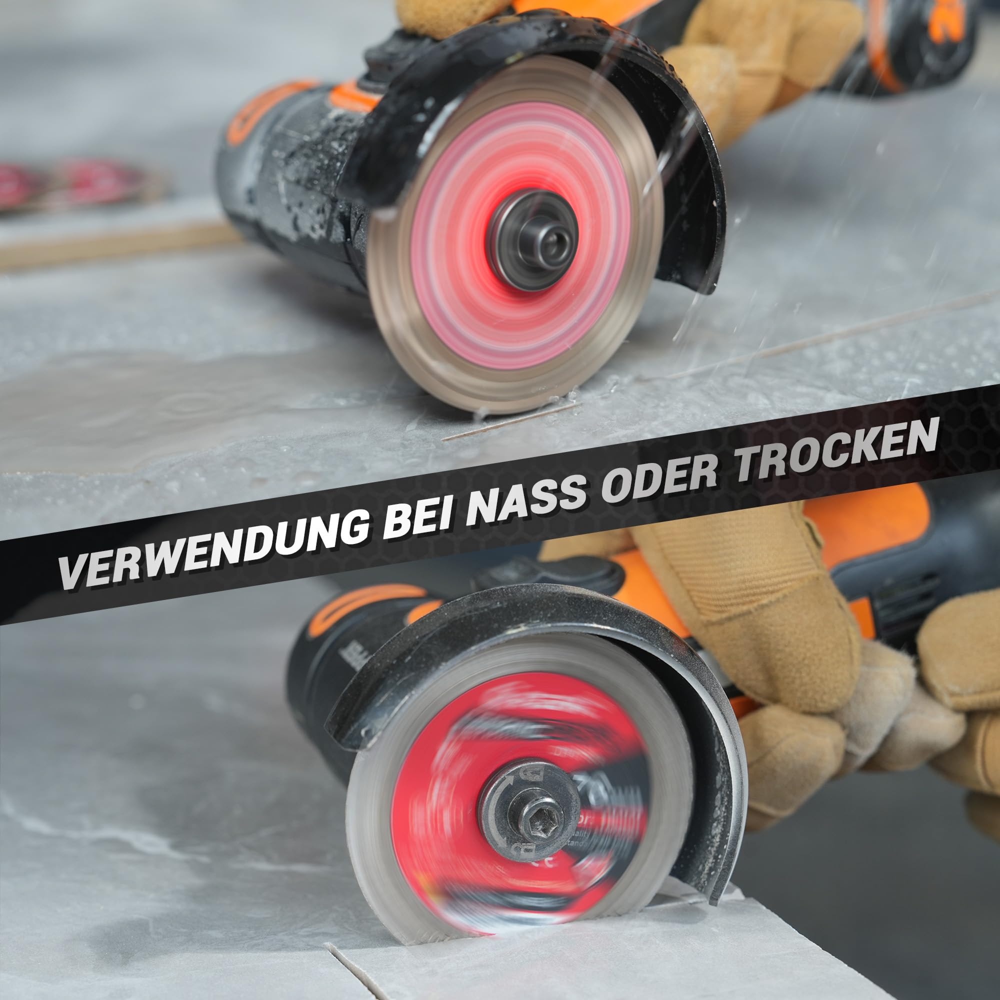 Diamantschneidscheiben 125mm Extra Thin Diamond Disc Cutting Disc für Fliesen Keramik Marmor Nass oder Trockenschnitt