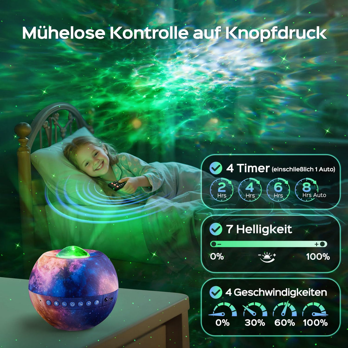 Sternenhimmel Projektor Galaxy Projector Geschenke Nachttischlampe