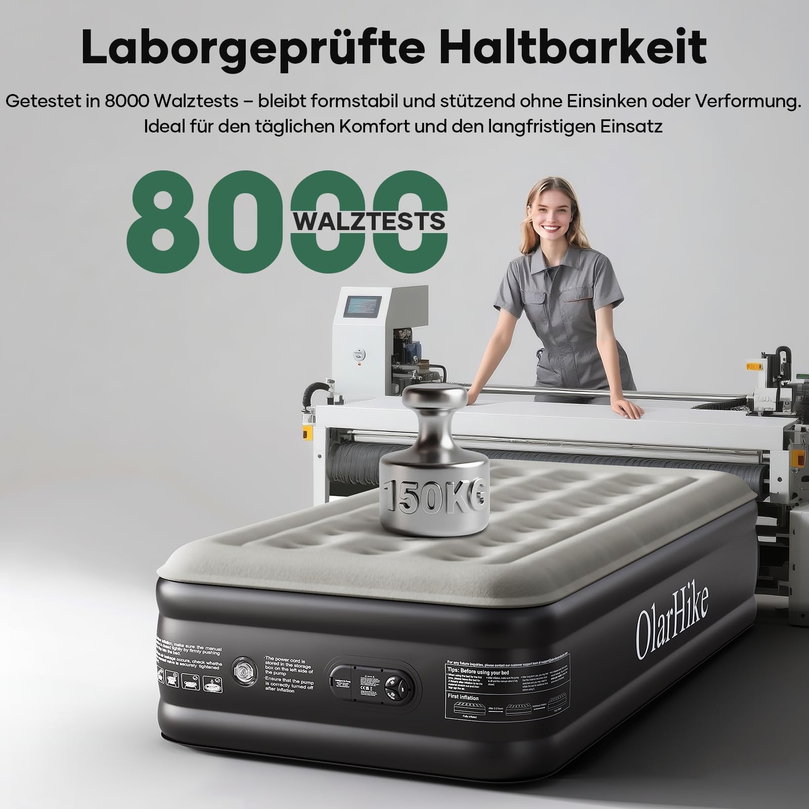 Luftmatratze Selbstaufblasend, Luftbett, Gästebett, aufblasbare Matratzensofa, Luftbett 2 Personen, Selbstaufblasende Luftmatratze für Camping oder Heimgebrauch