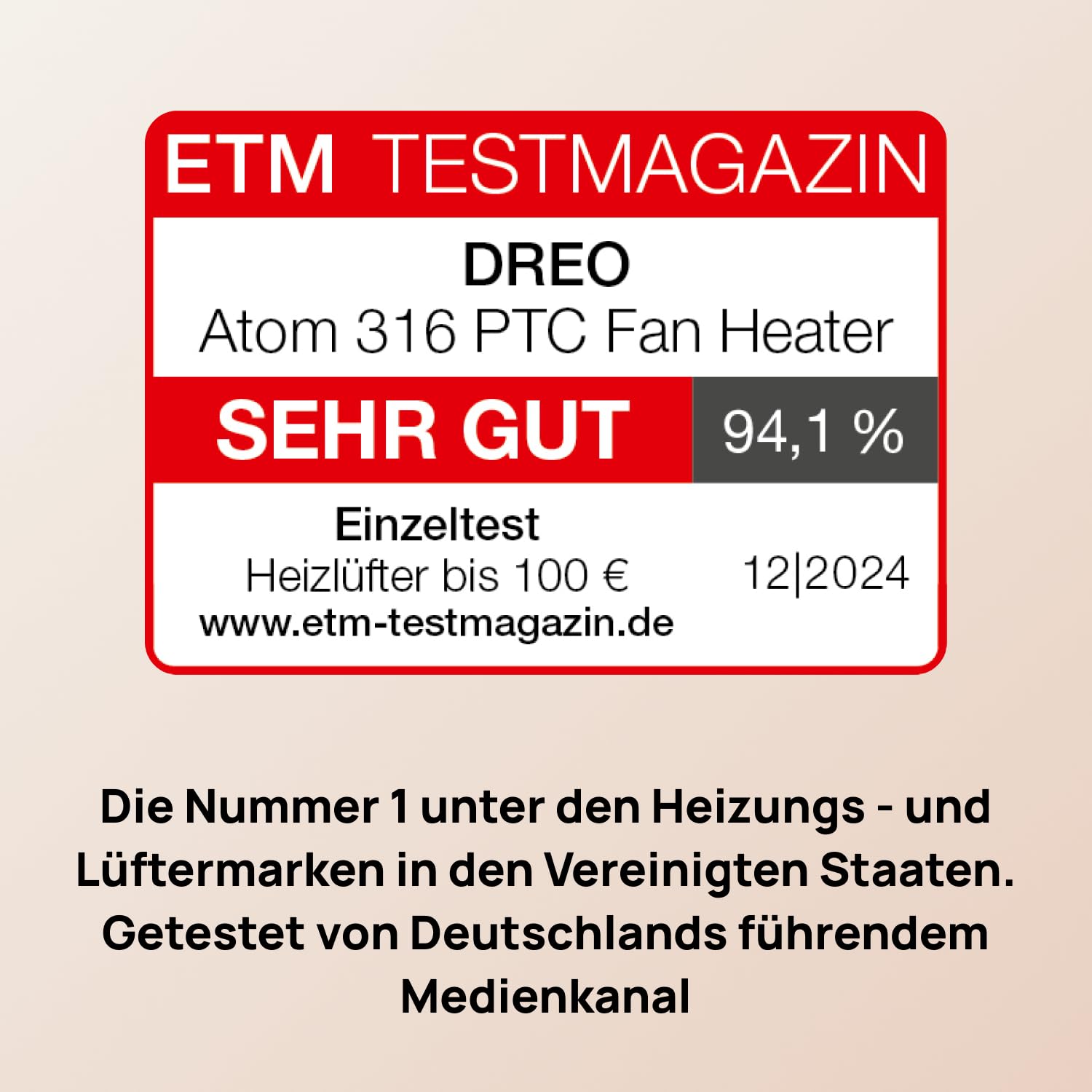 Energiesparender Heizlüfter, 34 dB Leiser 1500W Elektrischer PTC Keramik, Thermostat, Überhitzungs- & Kippschutz, 12 Std. Timer, Elektroheizung für Räume Schlafzimmer, Heater 316, Gold
