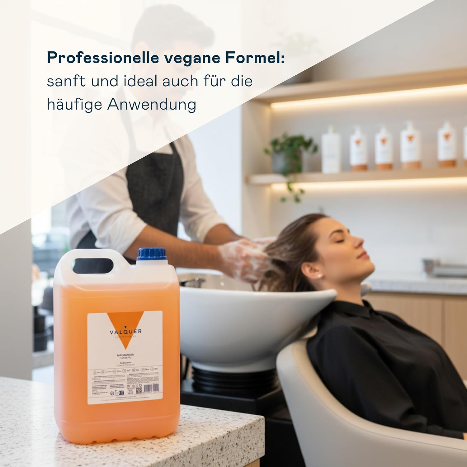5 L Professionelle Shampoo Flasche | Stärkt und schützt das Haar | Tiefenreinigung und Geschmeidigkeit für alle Haartypen | Vegane Formel, silikonfrei