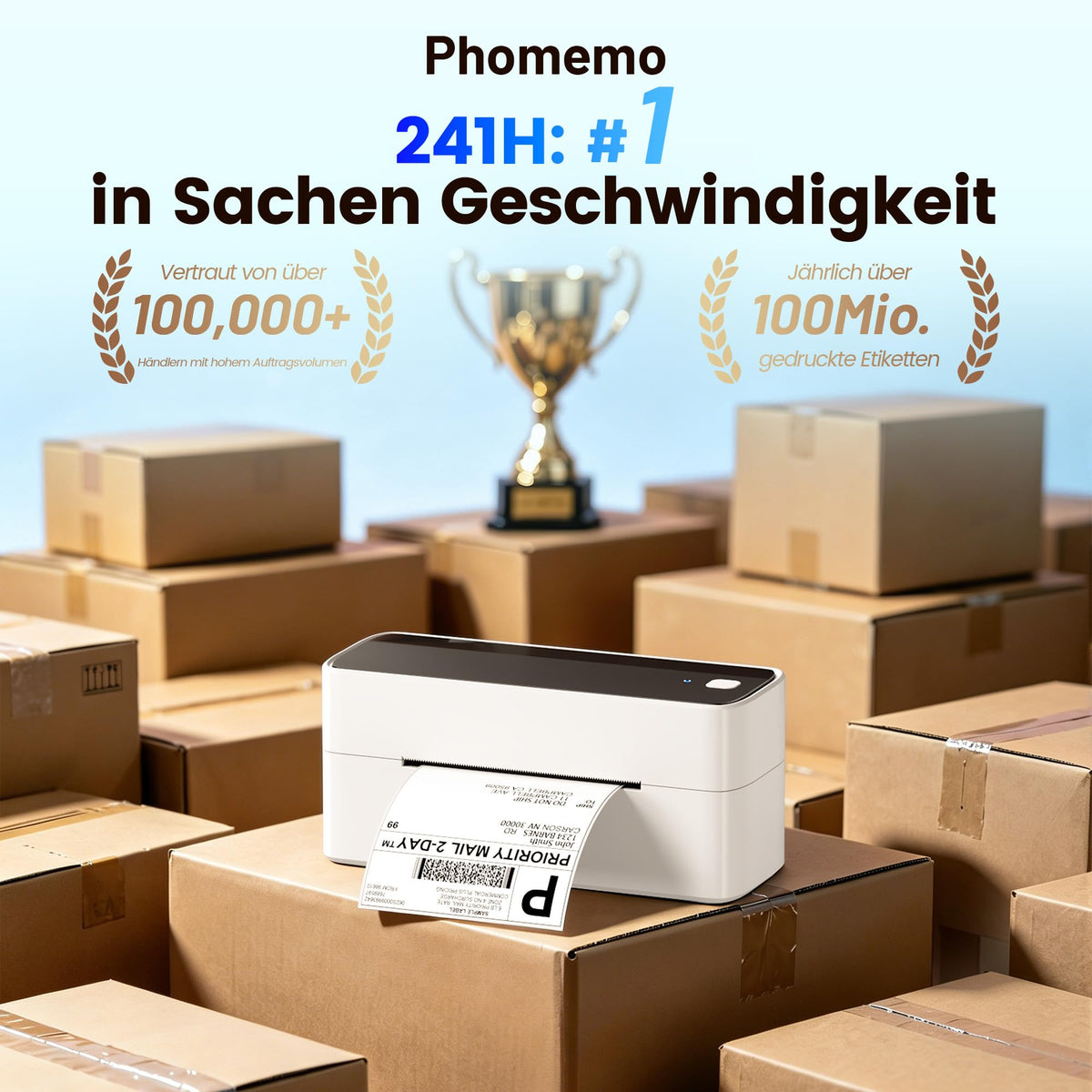 Bluetooth DHL Etikettendrucker, Label Printer - Thermodrucker