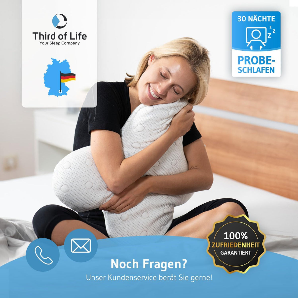 Seitenschläferkissen / Schmetterlingskissen mit Thermo Bezug