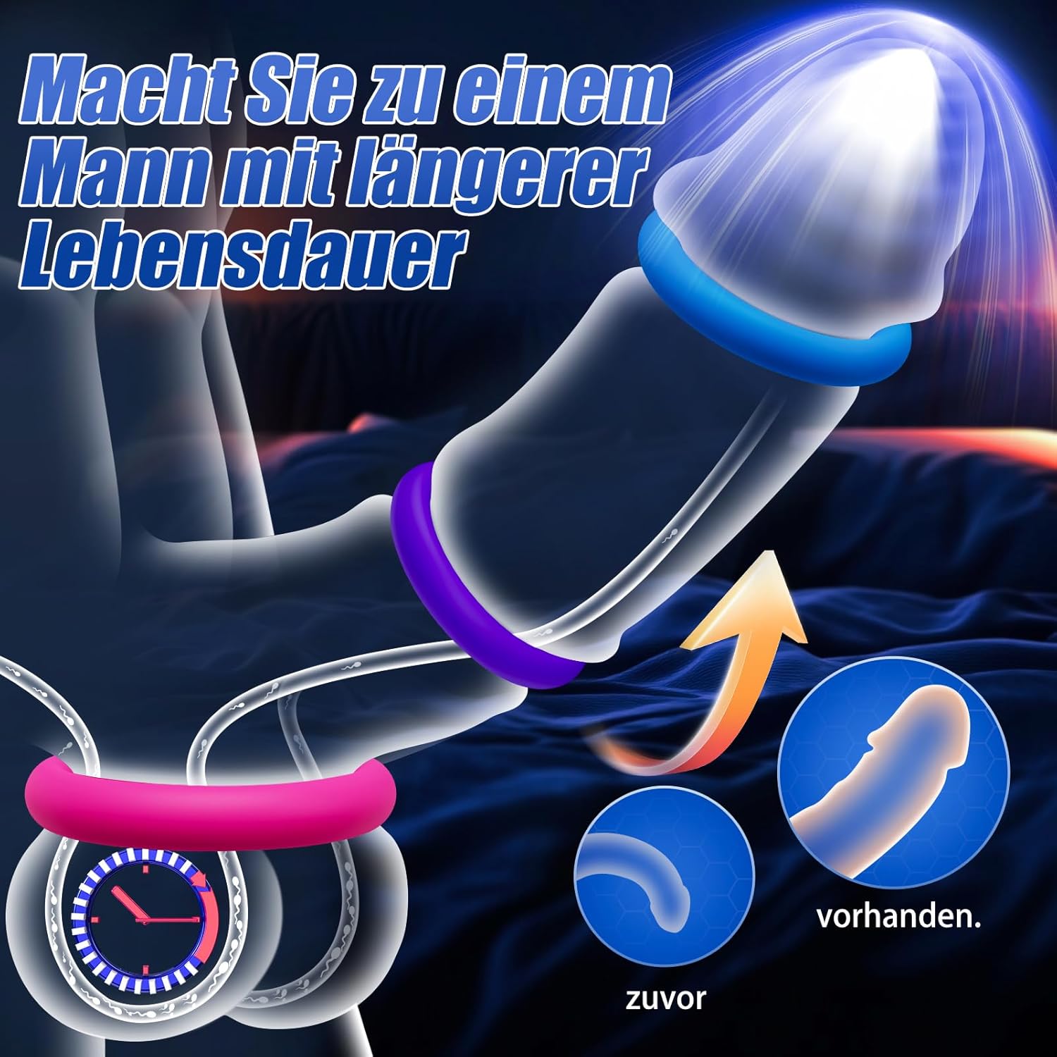 Ringe Wiederverwendbare Silikon Farben 3 verschiedene Größen Pumpe Sex Spielzeug für Paare Ring Sex Toy Cock Ring Sleeve Sex Spielzeug für Männer Sleeve