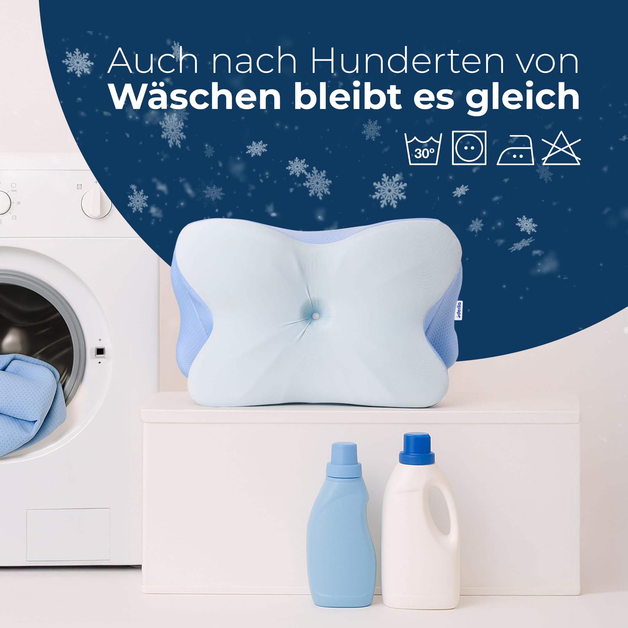 Ergo Halskissen, Memory Schaumkissen, Halsstütze Kissen, Ergonomisches Kissen, Kissen für Seiten, Rücken- und Bauchschläfer