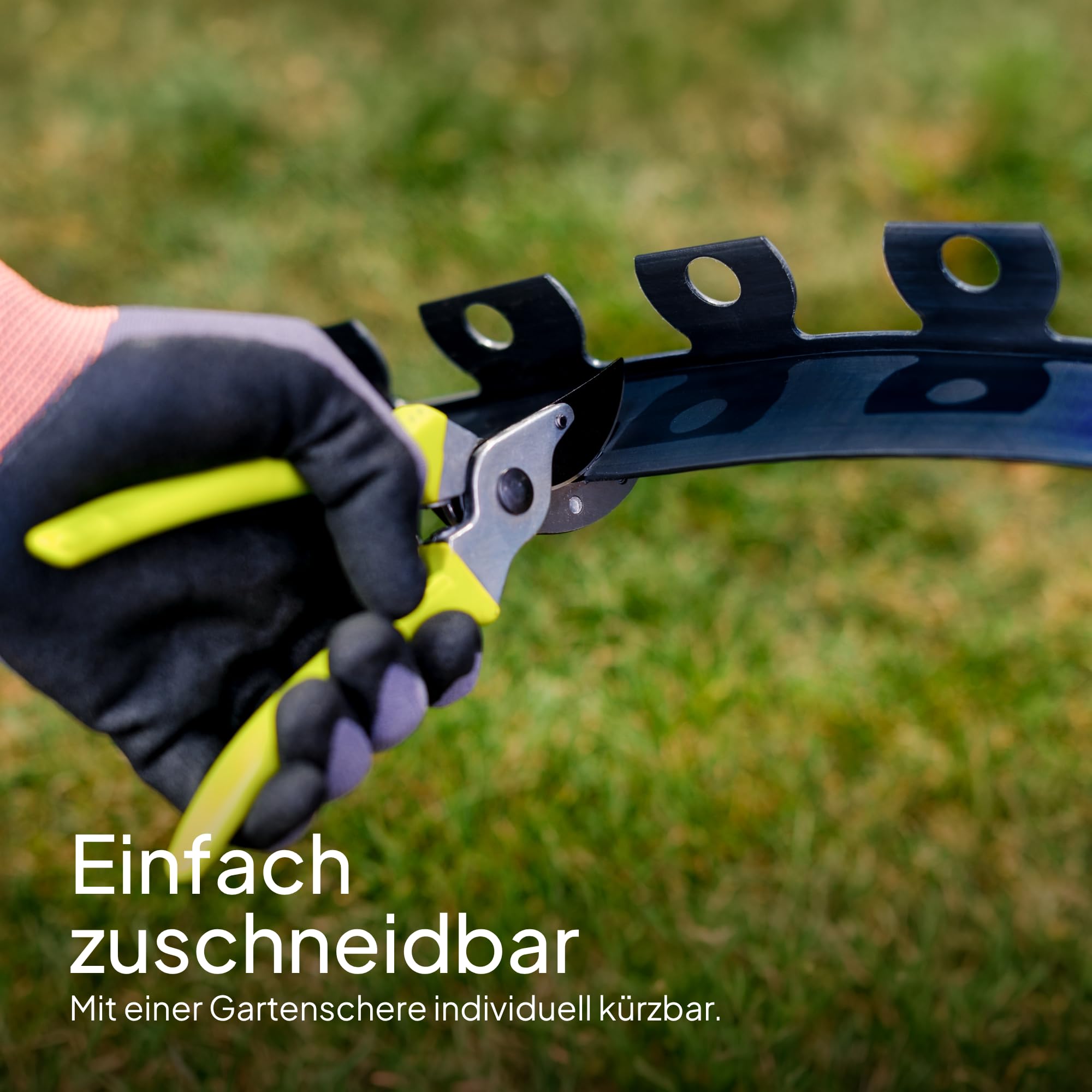 Flexible Rasenkante Kunststoff - Unsichtbare Raseneinfassung aus recyceltem Plastik - Leicht zu verarbeiten