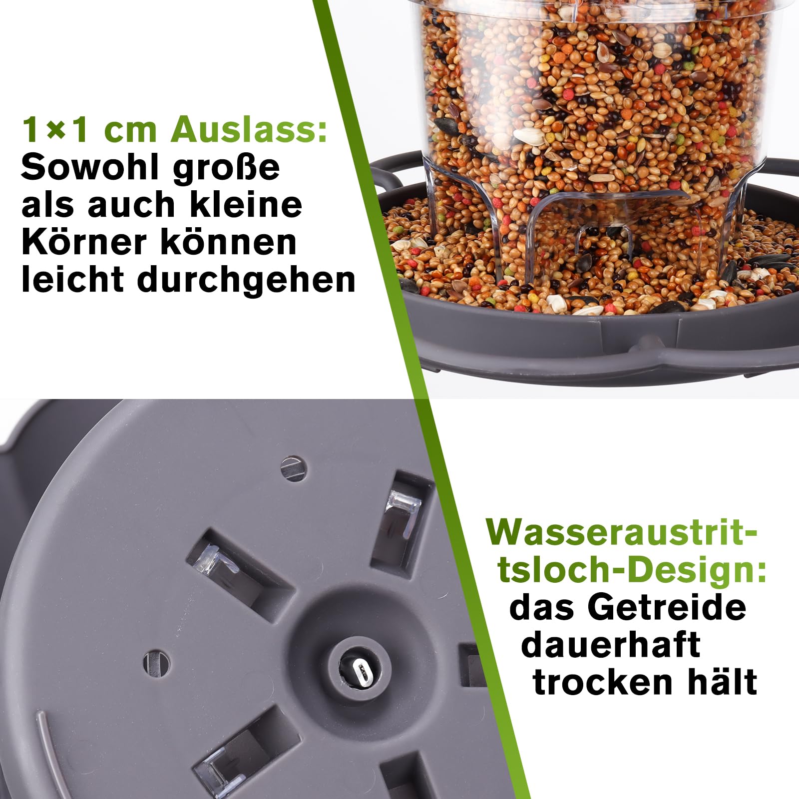 Hängendes Vogelhäuschen, 820 ml Faltbarer Hängevogelhäuschen, Vogelhäuschen zum aufhängen, Wetterfest, Plastikfütterungshaus für Vögel, Geeignet für Balkon, Garten