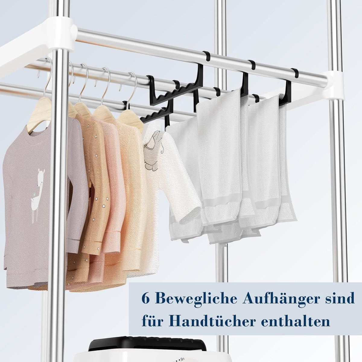 Wäschetrockner, Tragbare Trockenmaschine mit Timer, 60inch Wäschetrockner mit großer Kapazität, elektrischer Trockner/Rack für Zuhause