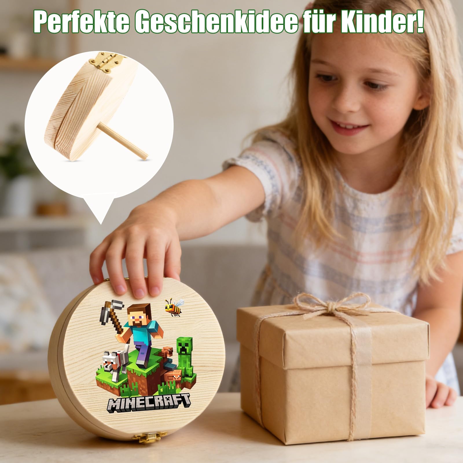 Holz Milchzahn Aufbewahrungsbox, Zahnbox, Milchzähne Mädchen Junge