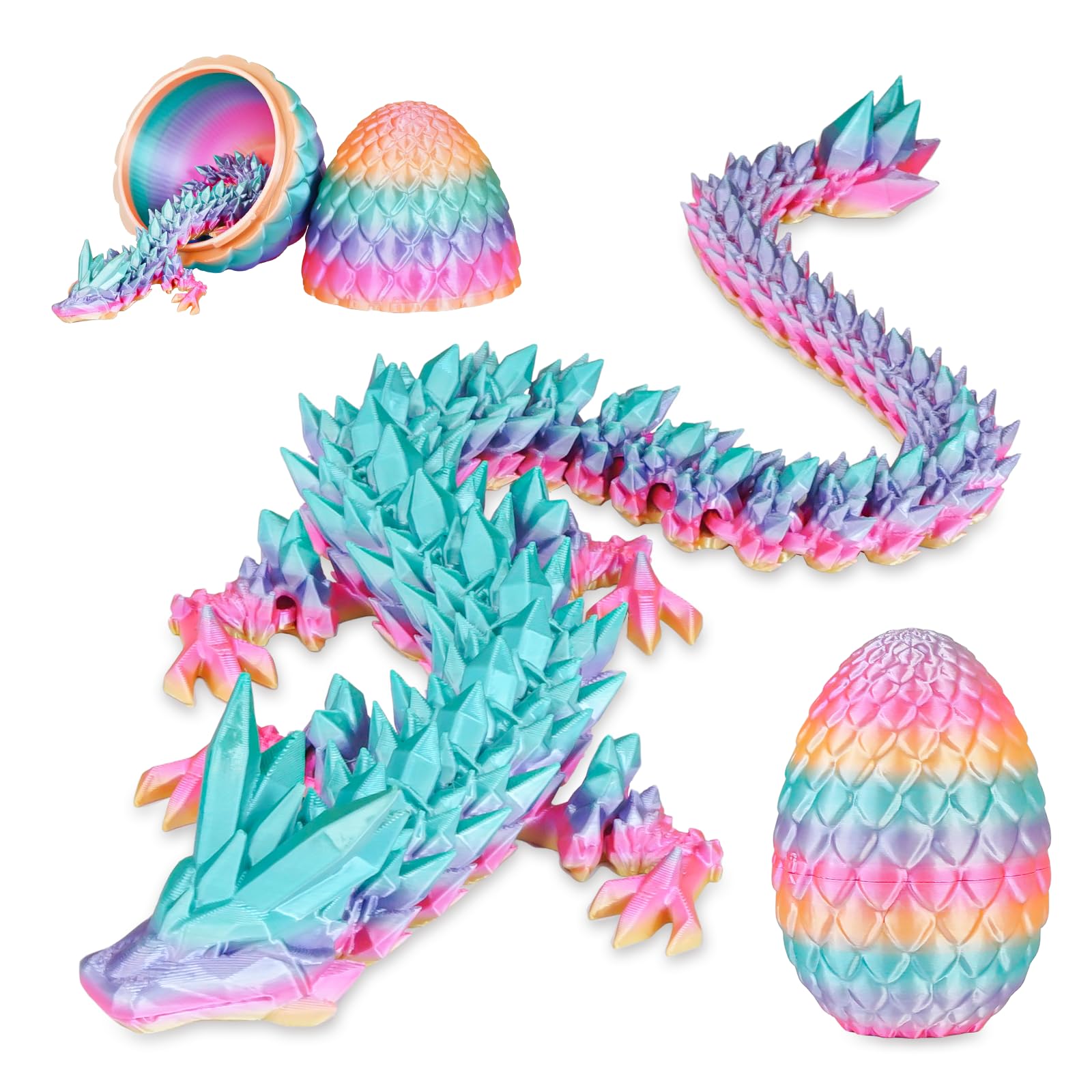 Überraschungseier - Drachenei mit Drachen im Inneren, Geschenke für Kinder und Erwachsene, 3D-gedrucktes Fidget-Spielzeug, perfekt für Weihnachten, Ostern, Geburtstage, Dekoration, Stressabbau