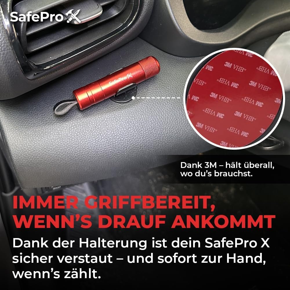 Notfallhammer für Auto, lebensrettender Fensterbrecher und Gürtelschneider, kompaktes Rettungswerkzeug für schnelle Unfallhilfe und Sicherheit unterwegs