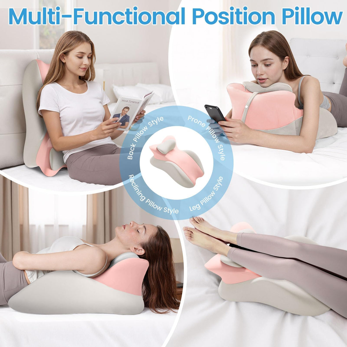 Keilkissen, Lesekissen Entspannungskissen für Bett, Sofa und Boden