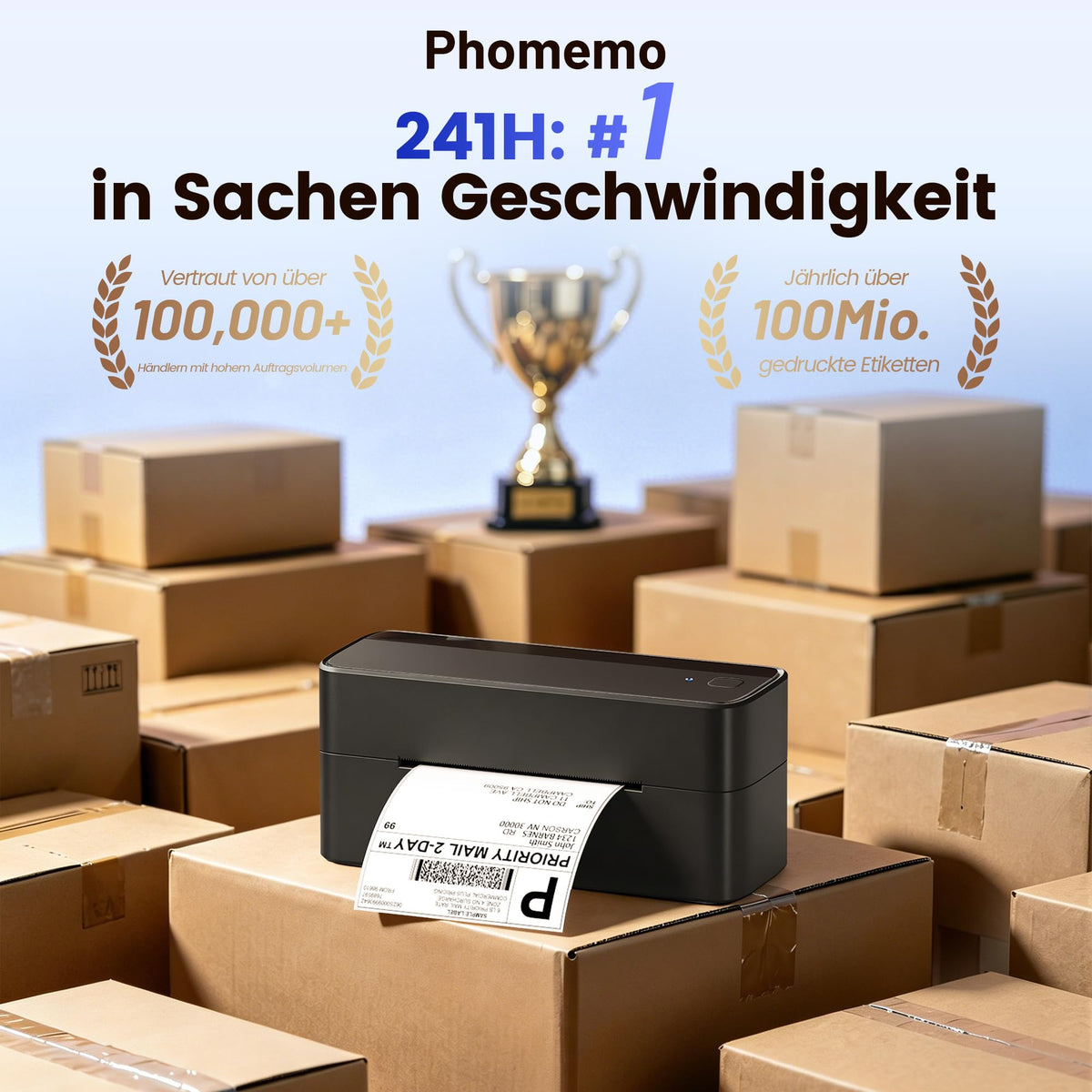 Bluetooth DHL Etikettendrucker, Label Printer - Thermodrucker