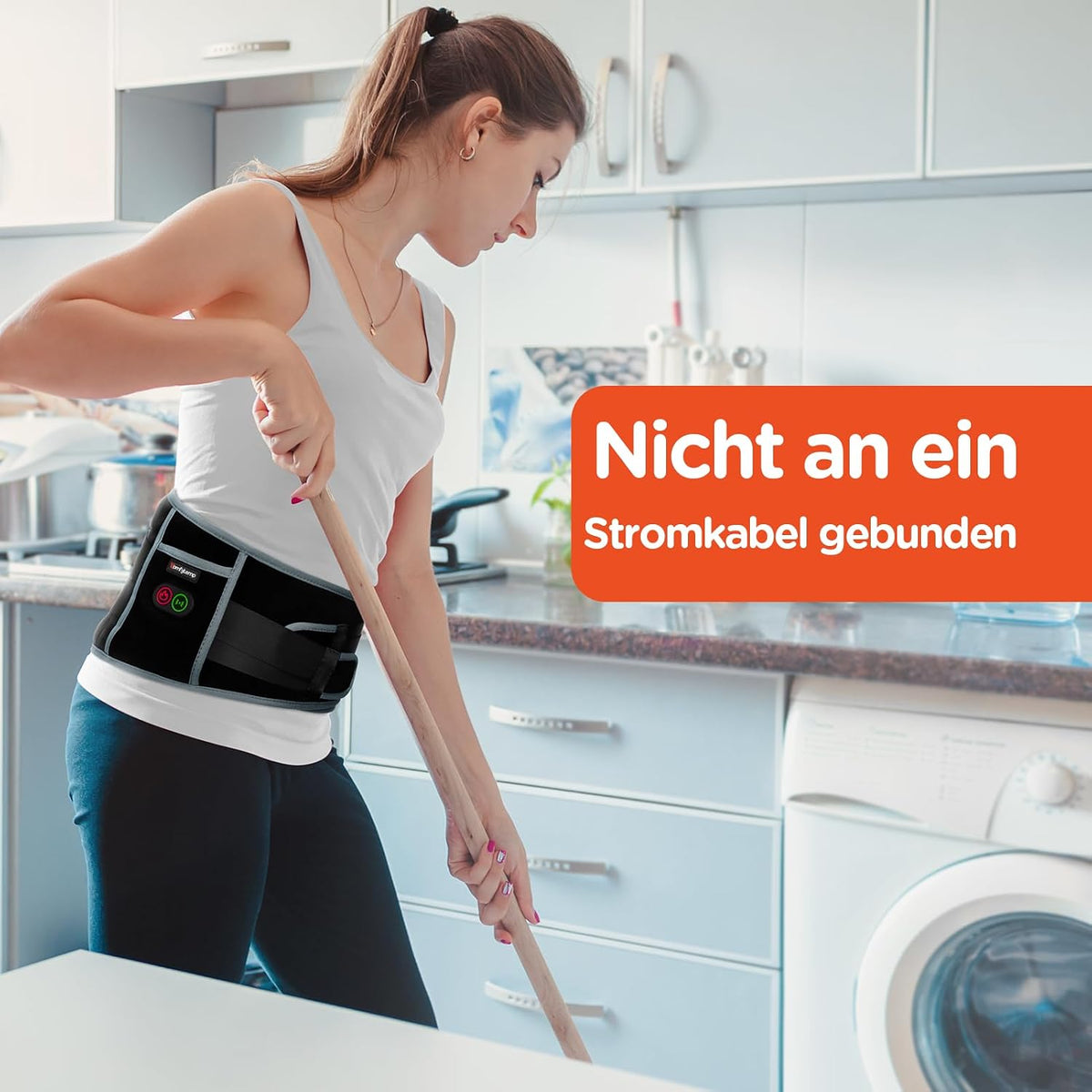Wärmegürtel für Rücken mit Akku Rückenmassagegerät USB Heizgürtel