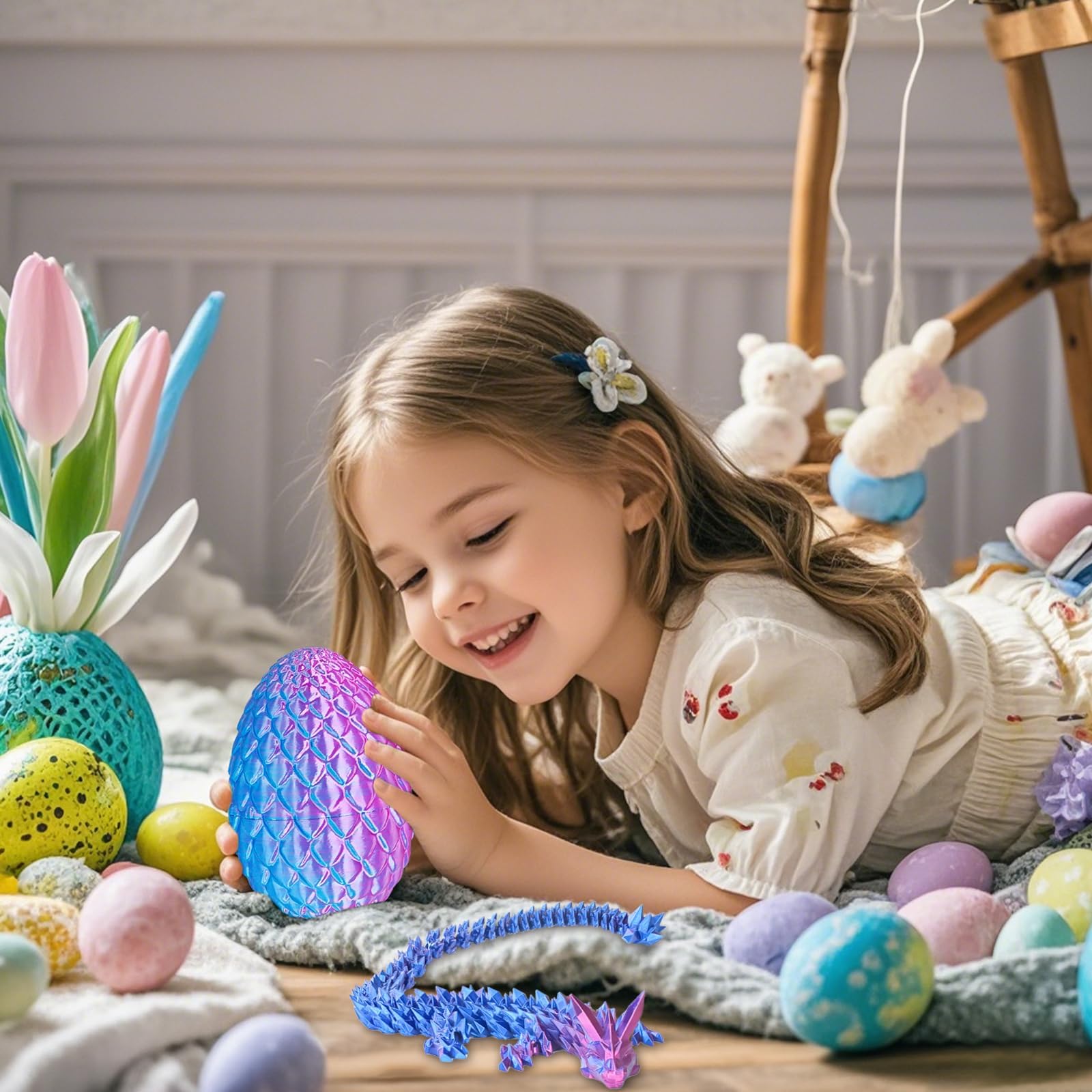 Überraschungseier - Drachenei mit Drachen im Inneren, Geschenke für Kinder und Erwachsene, 3D-gedrucktes Fidget-Spielzeug, perfekt für Weihnachten, Ostern, Geburtstage, Dekoration, Stressabbau