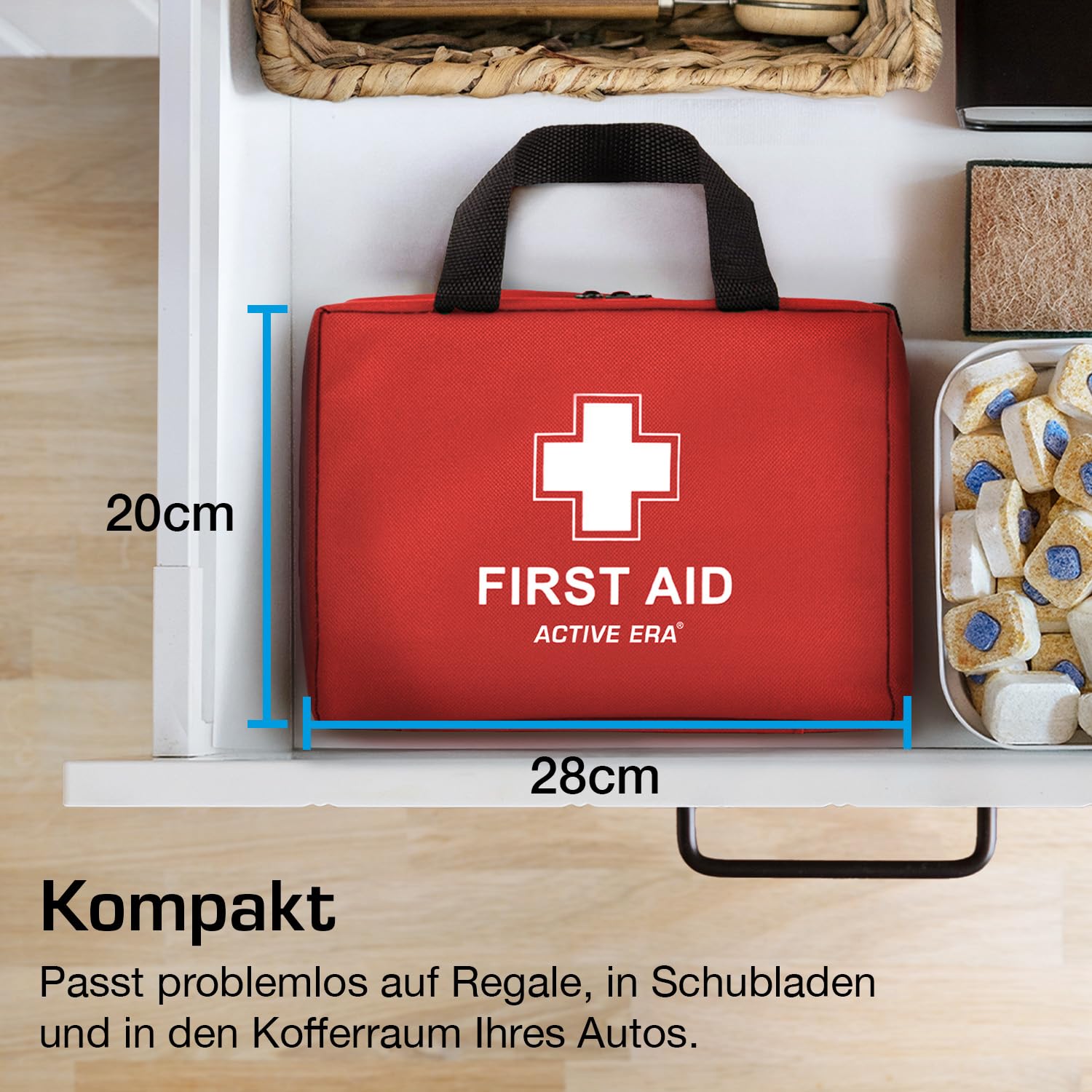 Active Era Premium Erste-Hilfe-Kit - 120-teilige Erste-Hilfe-Kit - Notfallausrüstung einschließlich Kühlpackungen, Pflaster, Rettungsdecke für zu Hause, Reisen oder als Erste-Hilfe-Kit im Freien - ISO 13485