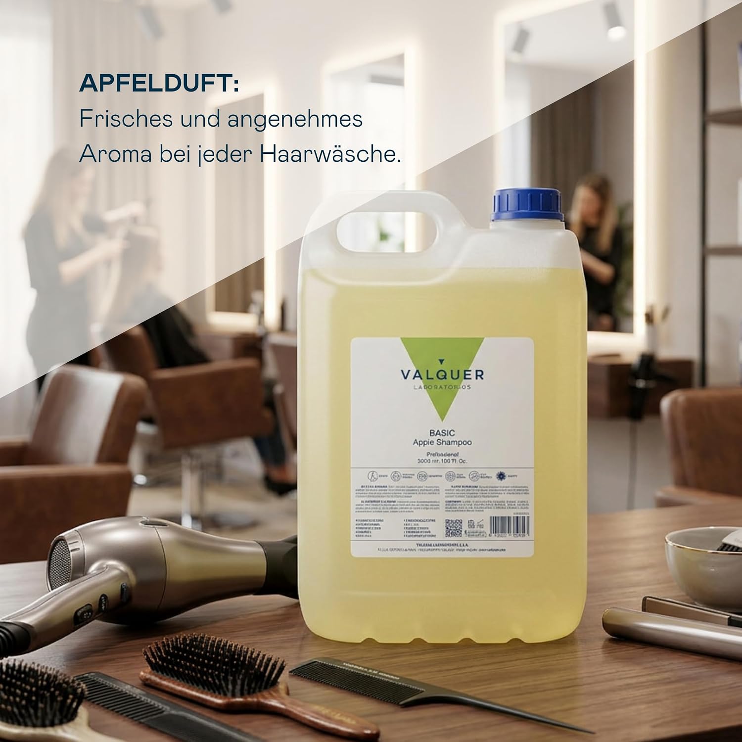 5 L Professionelle Shampoo Flasche | Stärkt und schützt das Haar | Tiefenreinigung und Geschmeidigkeit für alle Haartypen | Vegane Formel, silikonfrei