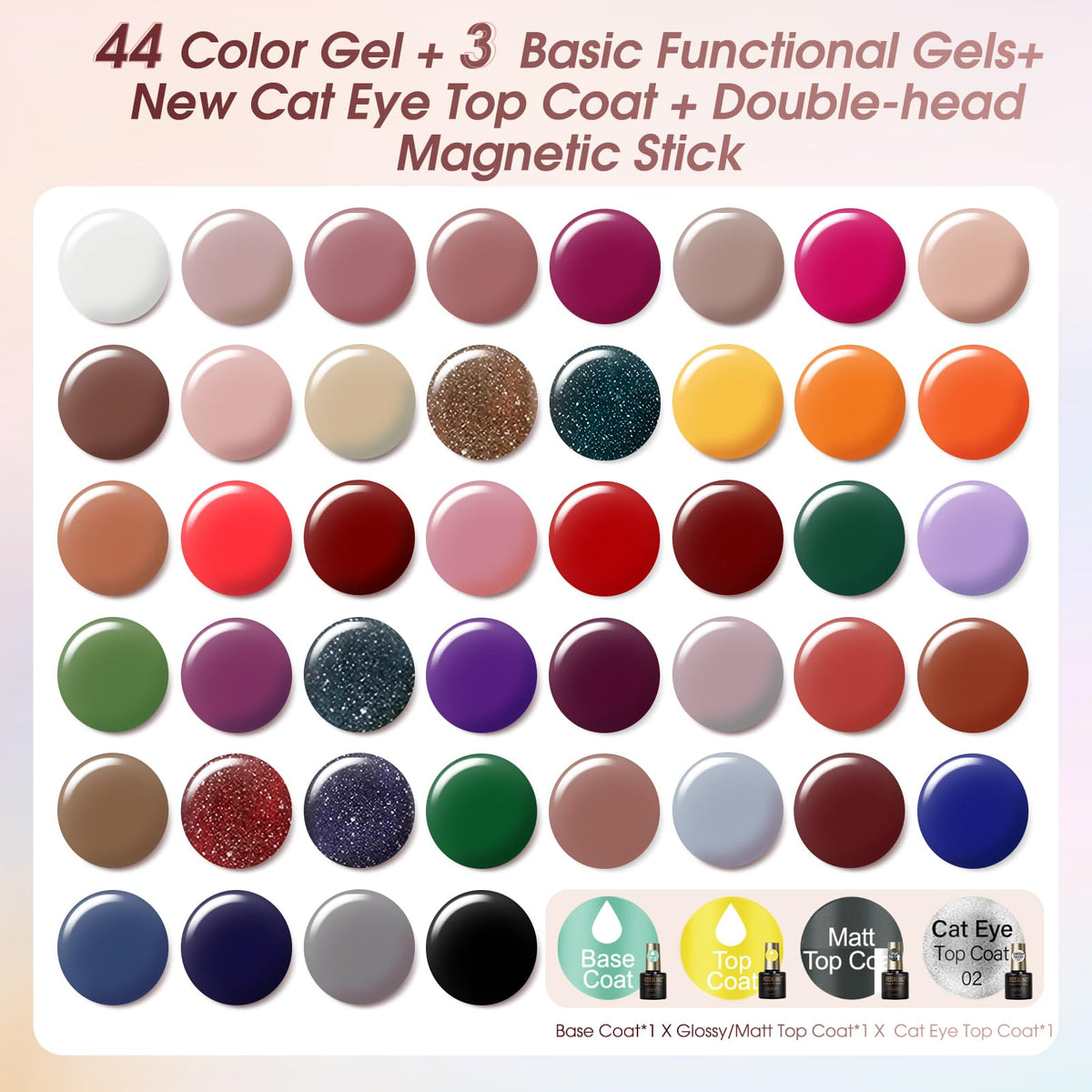 UV Nagellack Set Weiß Rosa Violett Rot Grün Blau Gel