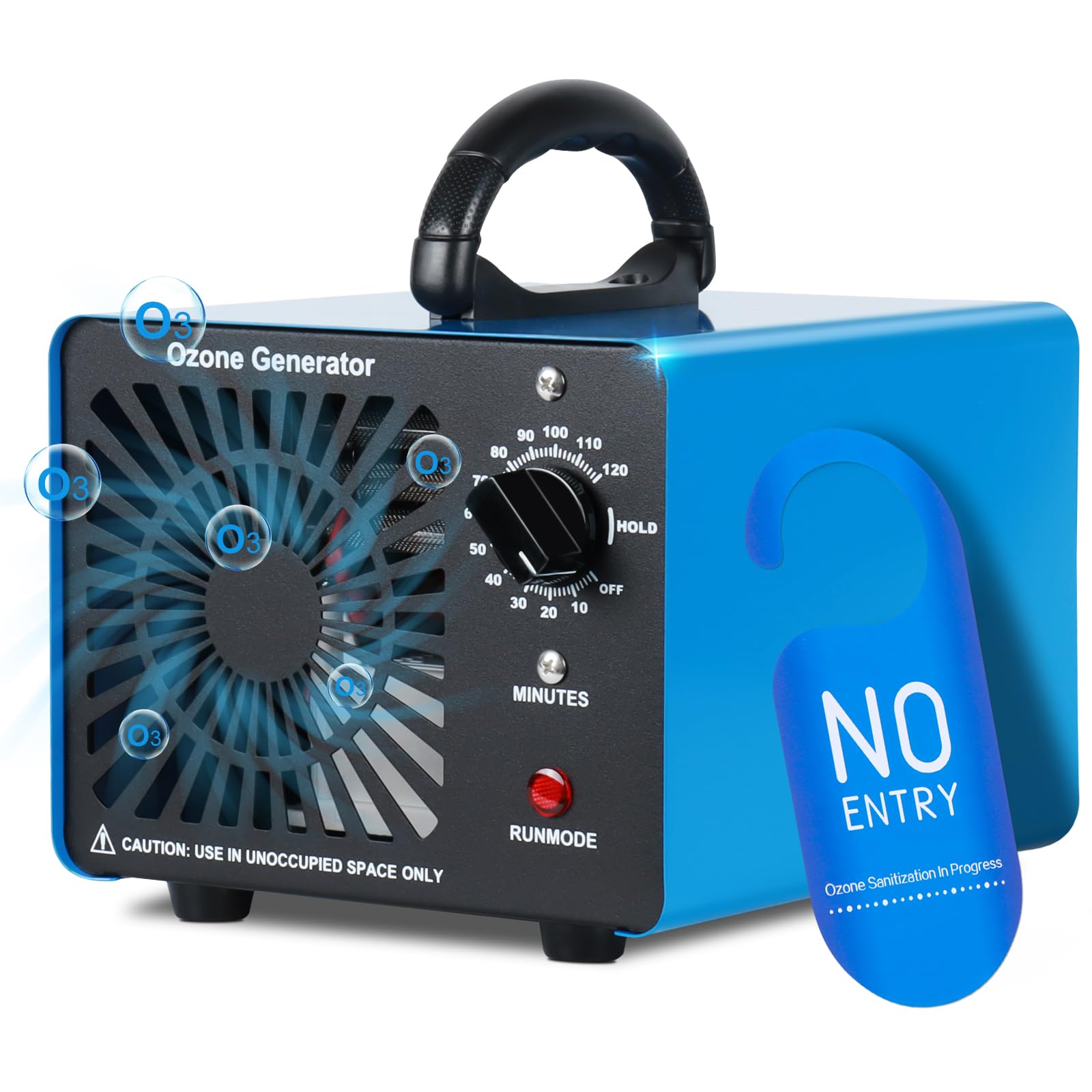 Ozongenerator - Ozon Luftreiniger Ozongerät bis zu 400㎡,120-Minuten-Timer,O3 Ozonisator für Auto Garagen Wohnung Hotels Küche und Haustiere,Reinigen Gerüche/Verschmutzung