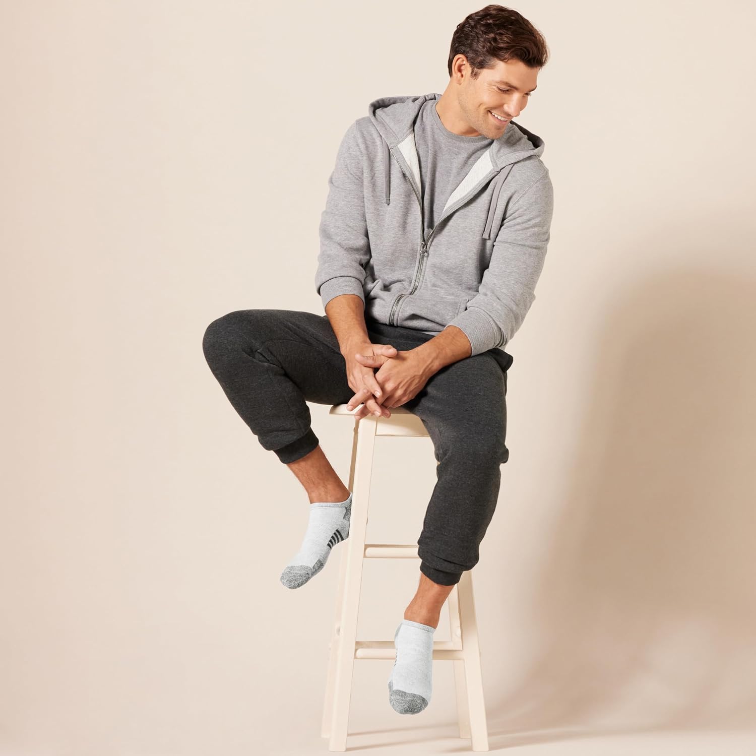 Funktions-Sport-Socken für Herren, Socken aus Baumwolle, gepolstert, 6 Paar