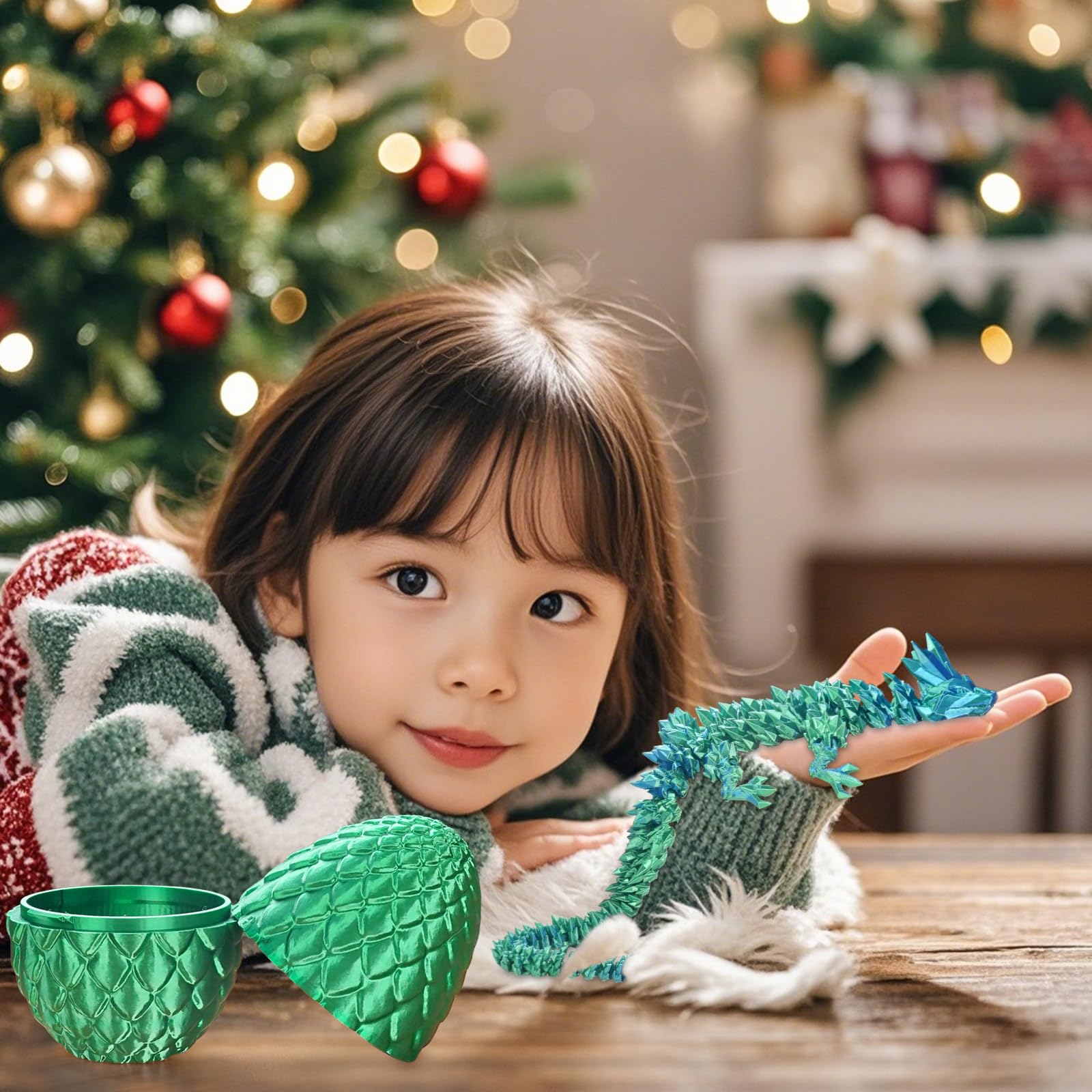 Überraschungseier - Drachenei mit Drachen im Inneren, Geschenke für Kinder und Erwachsene, 3D-gedrucktes Fidget-Spielzeug, perfekt für Weihnachten, Ostern, Geburtstage, Dekoration, Stressabbau