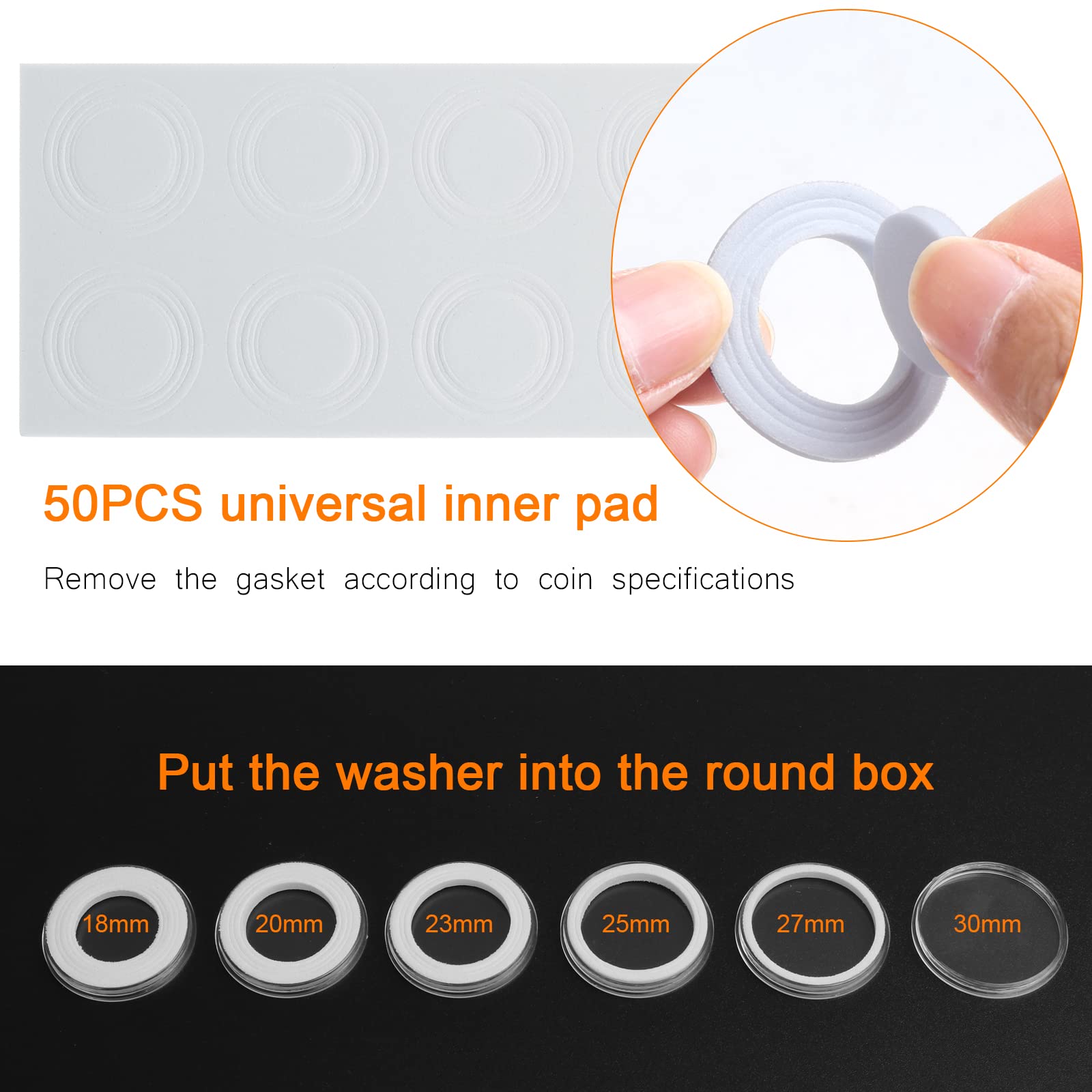 Münzaufbewahrungsbox Holzmünzenhalter / Kapseln mit runden Münzkapseln für Münzsammlung 18/21/25/27/30 mm