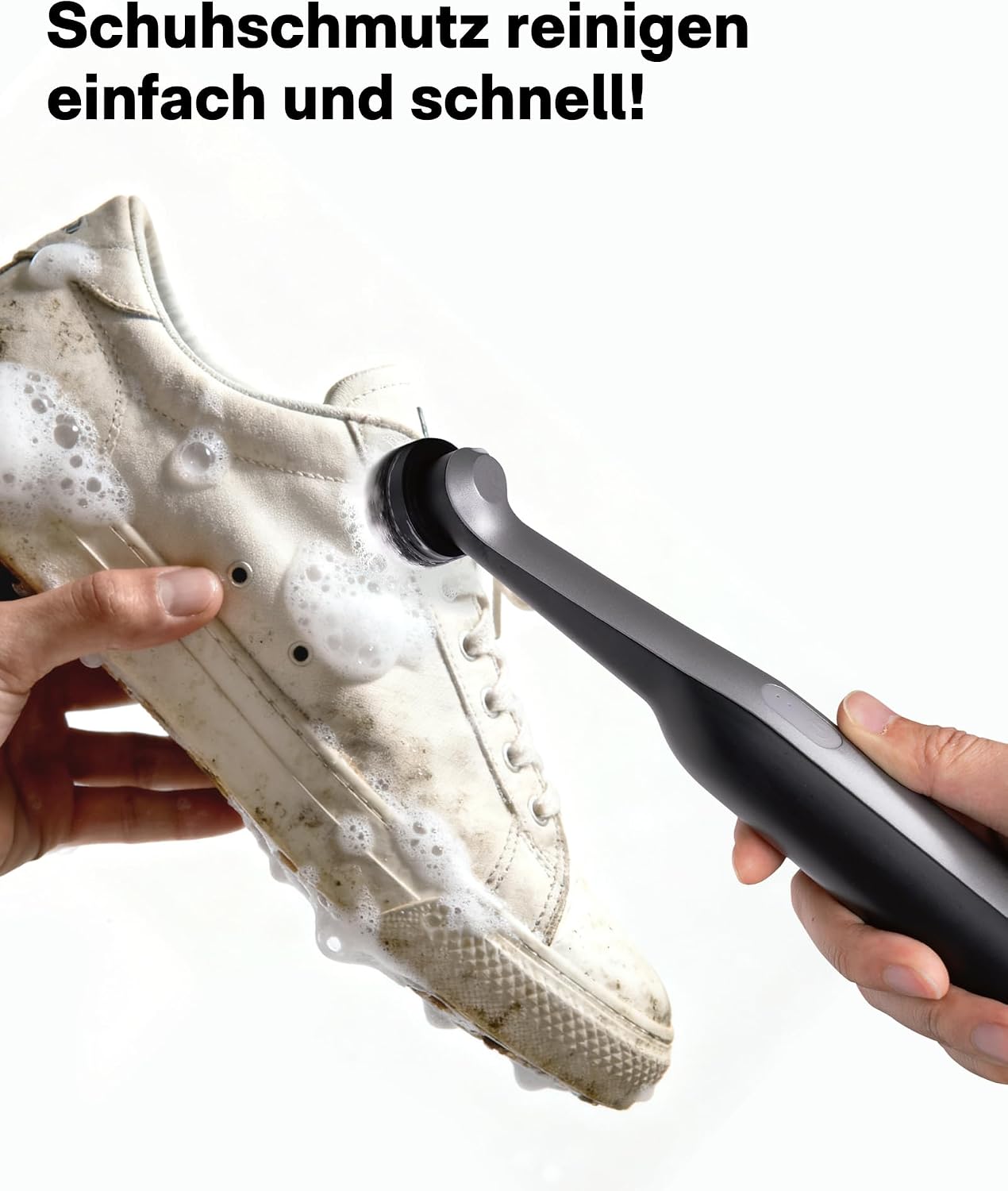 Elektrische Reinigungsbürste Wand, USB-C Kabellose Fugenbürste, IPX7 | 12 Reinigungsköpfen, Bad Putzbürste Elektrisch für Fugen, Ecken, Fußboden, Fliesen, Küche, 3D Druck Reinigung, Bad