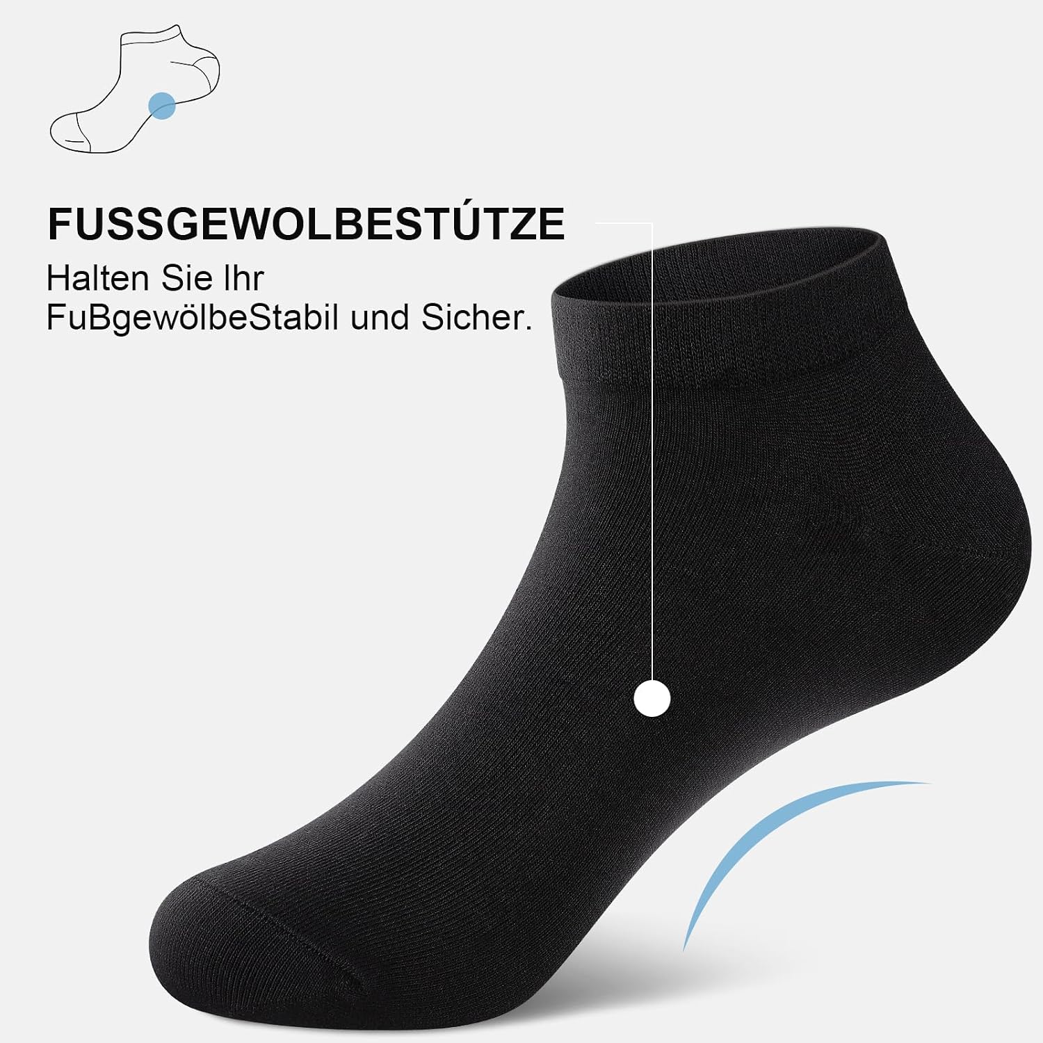 Sneaker Socken Herren Damen 10 Paar Kurzsocken Baumwolle