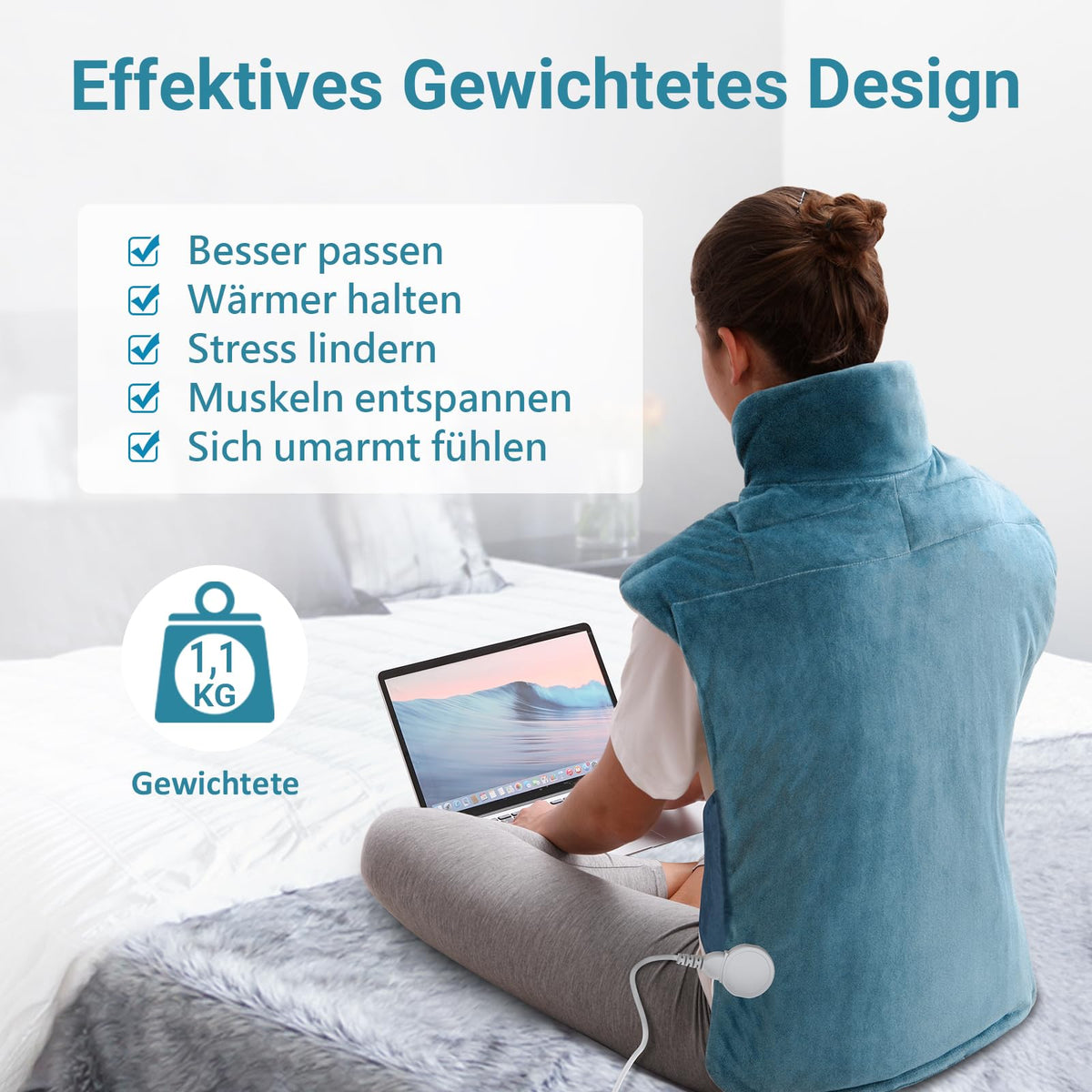 Heizkissen für Nacken Schulter mit 9 Wärmestufen Wärmekissen pad