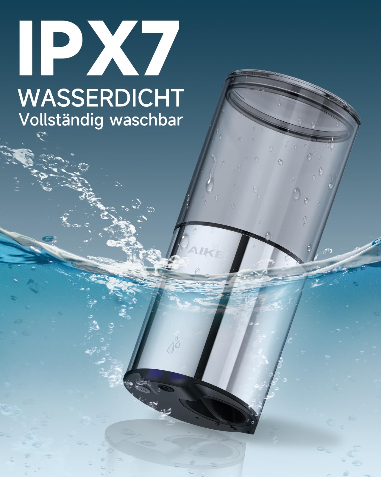 Automatischer Seifenspender für Flüssigseife, Wandmontage für Küche und Badezimmer, IPX7 Wasserdicht 400ml mit Edelstahl Gebürstetes