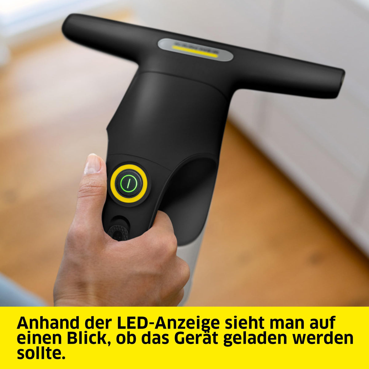 KÄRCHER Akku Fenstersauger WV 2 Black Edition, Akkulaufzeit: 35 min