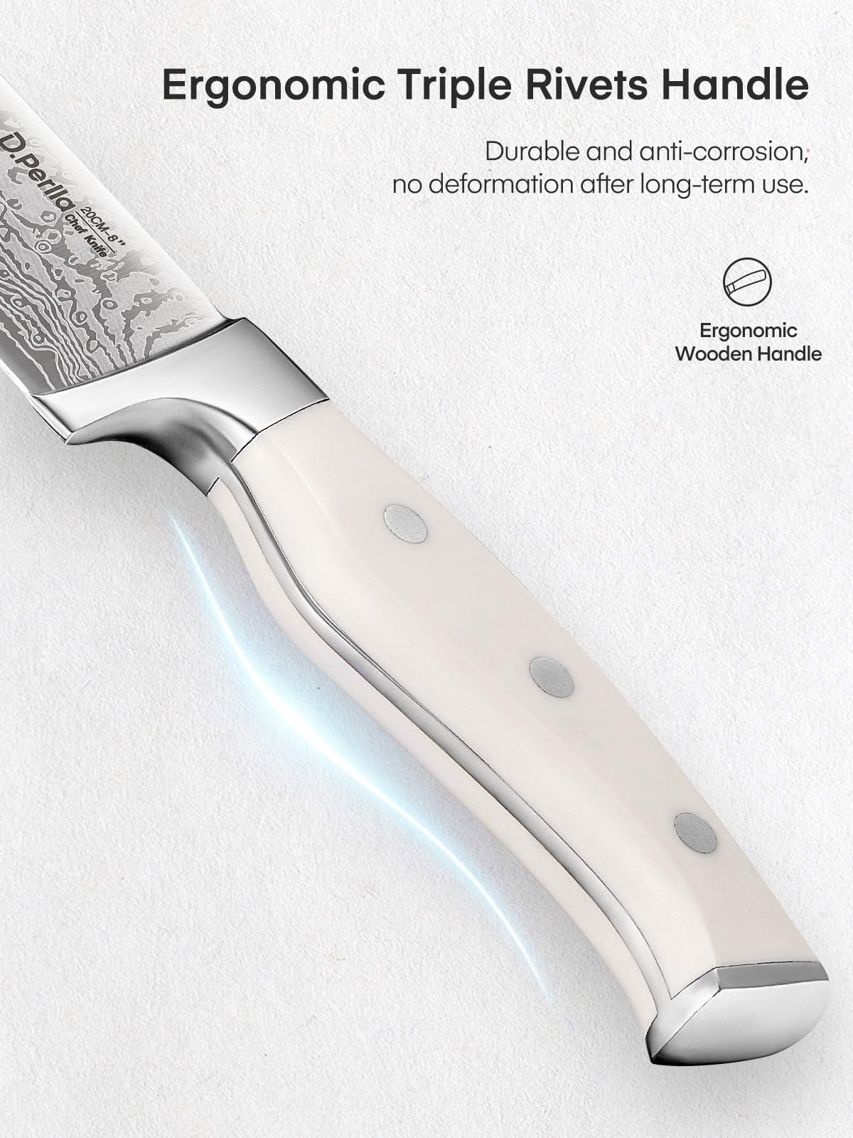 Messerblock Set, 14-teiliger selbstschärfender Messerblock mit Messer, scharfer Edelstahlmessersatz mit Kunststoffgriff und Holzblock, professionelles Küchenmesserset