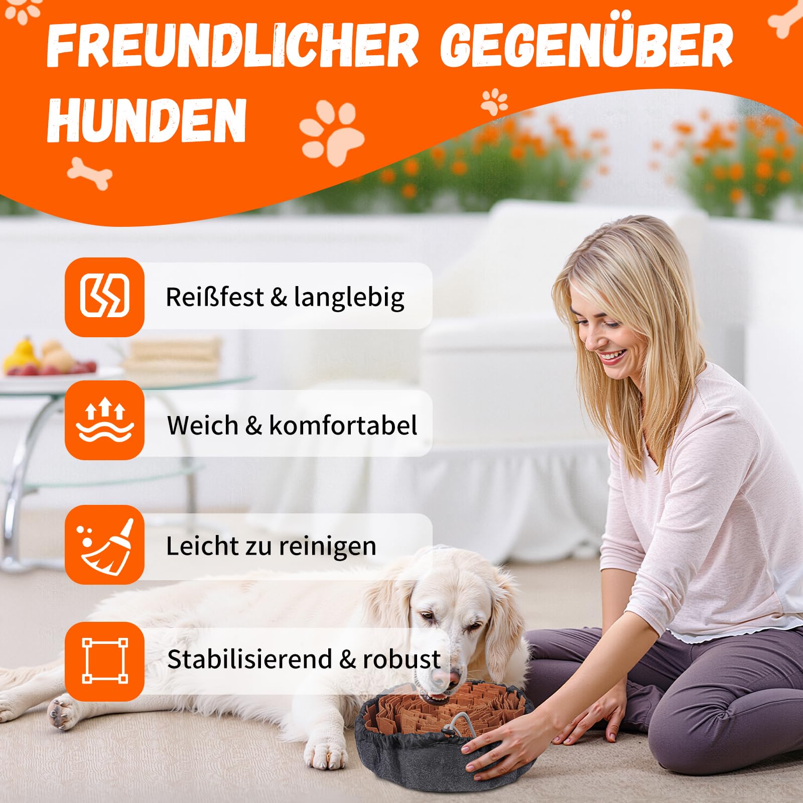 Robustes und langlebiges Intelligenzspielzeug für Hunde, das für alle Hunderassen geeignet und waschbar ist! NEU & OVP!
