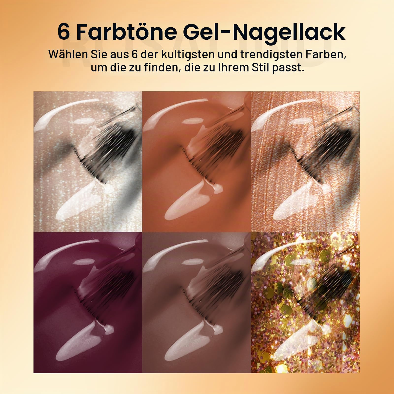 UV Nagellack Thermo 6 Farben UV Gellack Farbwechsel Gel Nagellack