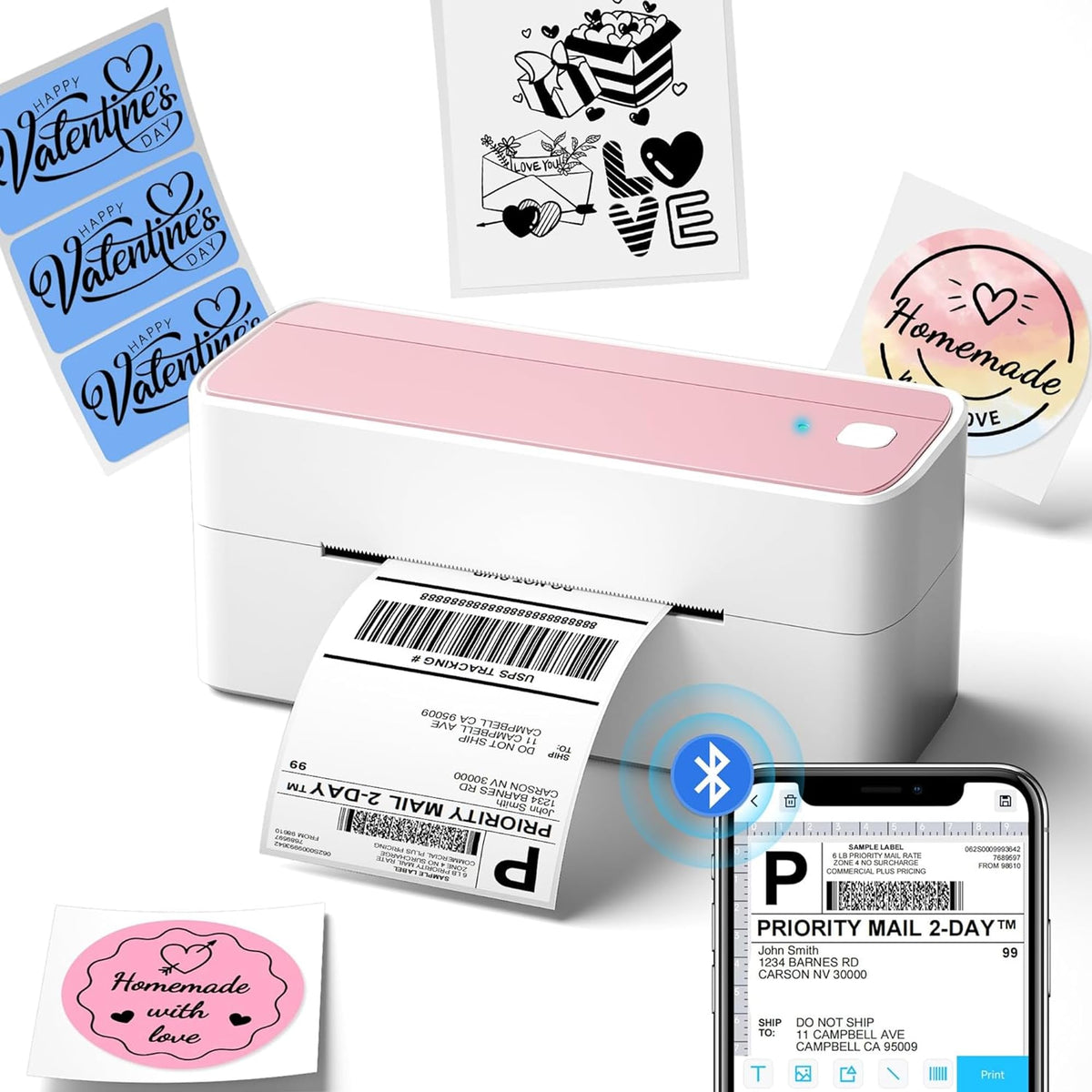 Bluetooth DHL Etikettendrucker, Label Printer - Thermodrucker